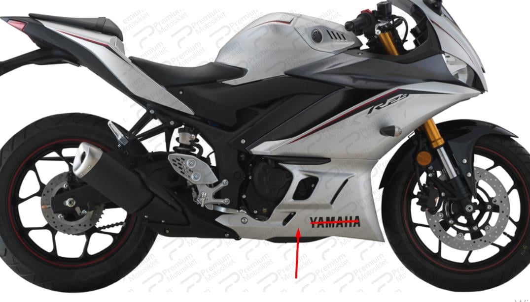 YZFR25 SAĞ ALT KARENAJ MAT GÜMÜŞ (20192020)