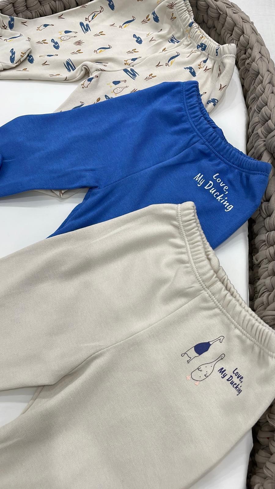 3 LÜ SET - LOVE MY ÖRDEK DESENLİ PATİKLİ ALT