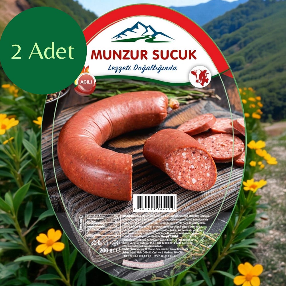 Munzur Acılı Dana Kangal Sucuk  400 gr