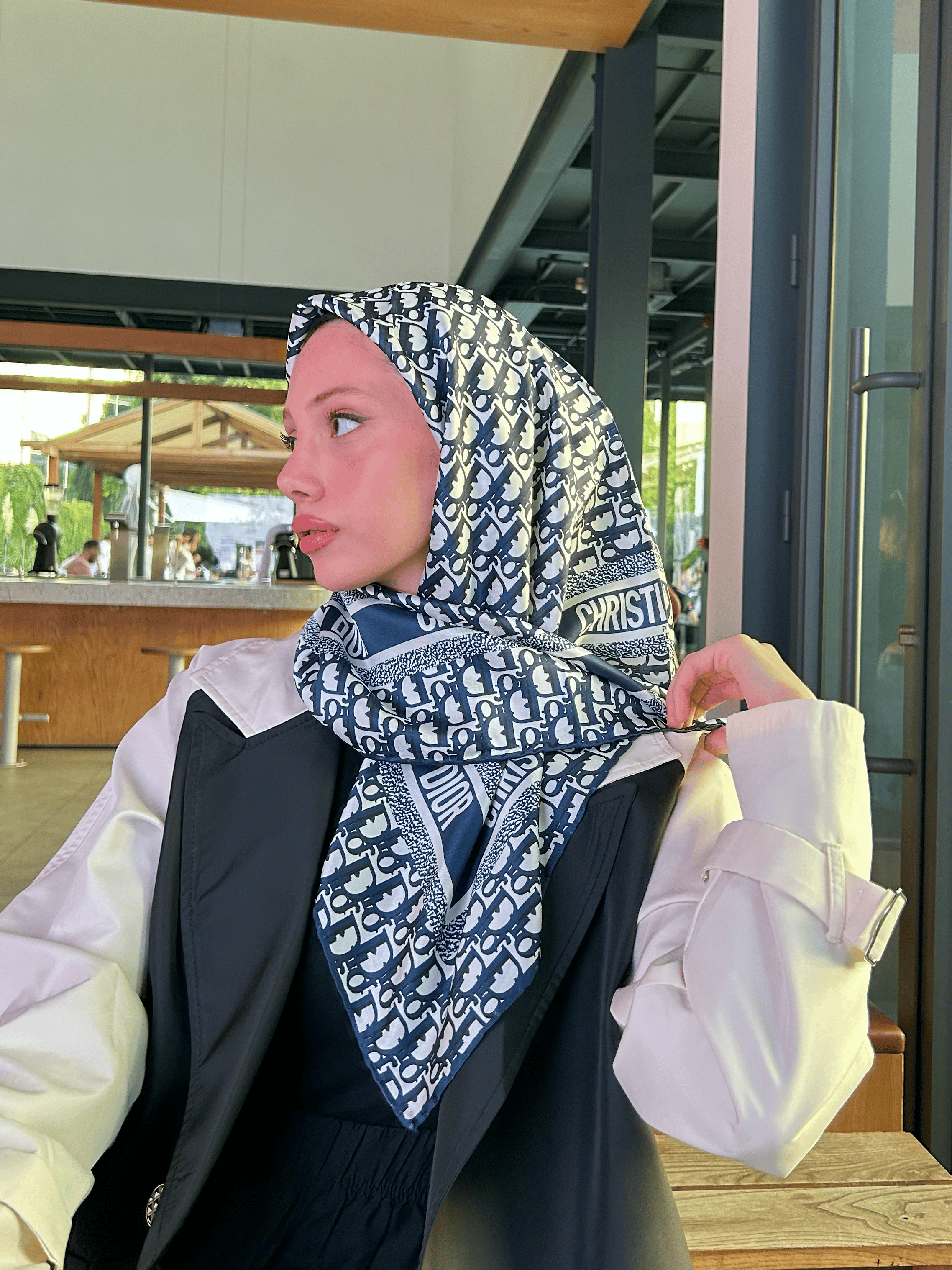 D Model Twİll Eşarp-Lacivert