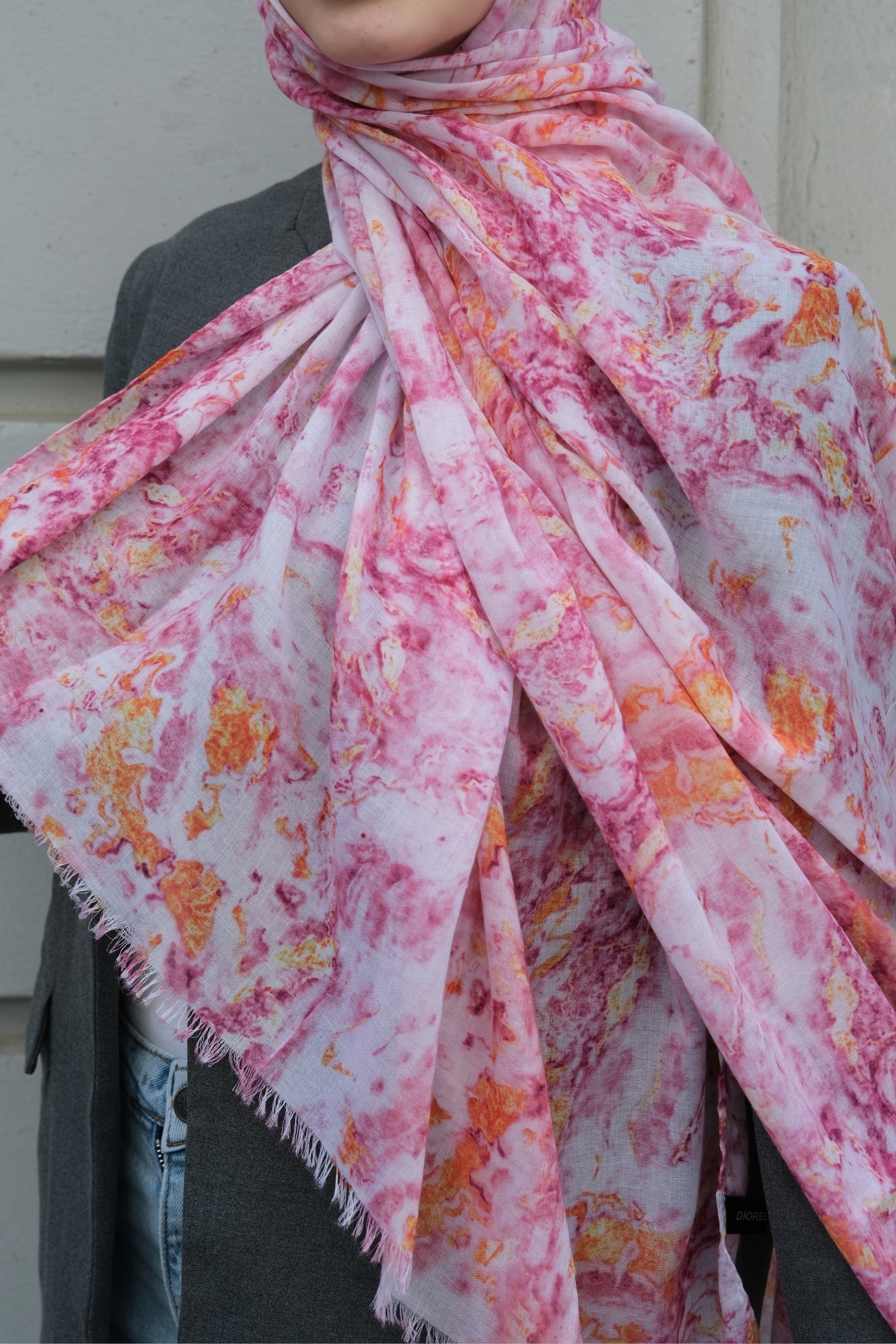 Marble Coton Şal-Pembe