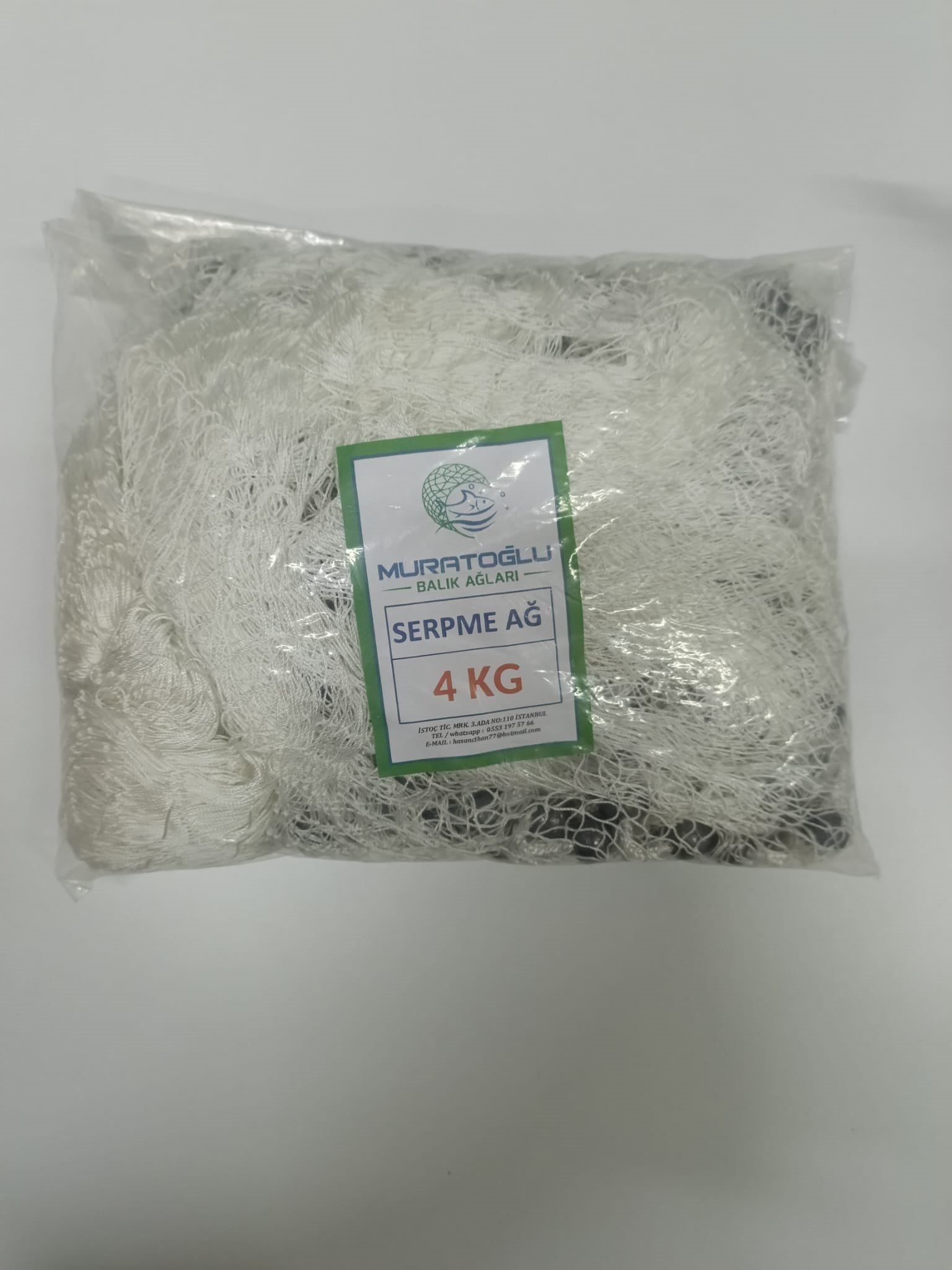 4 KG SERPME AĞ (4,5 METRE ÇAPINDA MAKİNA ÖRMESİ KALİTELİ SERPME AĞ)