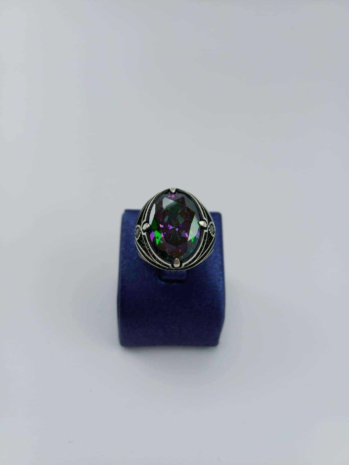 MİSTİK TOPAZ DOĞAL TAŞLI YÜZÜK