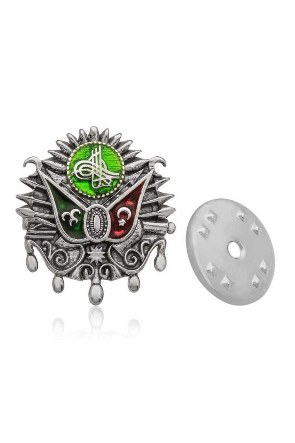 Gümüş Osmanlı Devlet Arması Rozet  BRS98121019MR