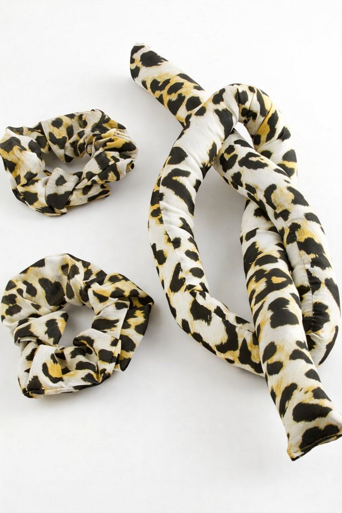 Leopard Chic Saç Bandı & Scrunchie Seti Renkli