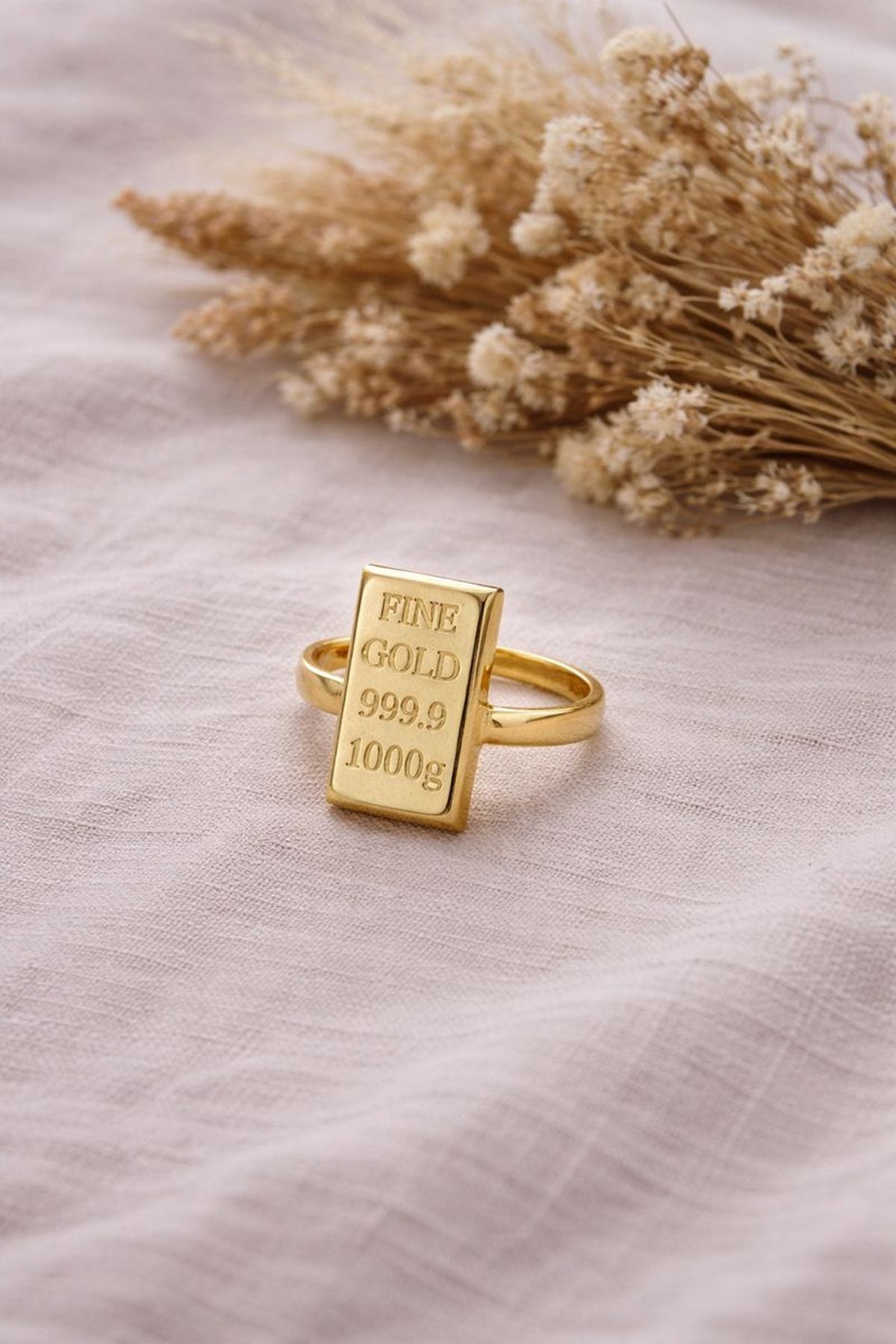 Modern Form Ayarlanabilir Yüzük Gold