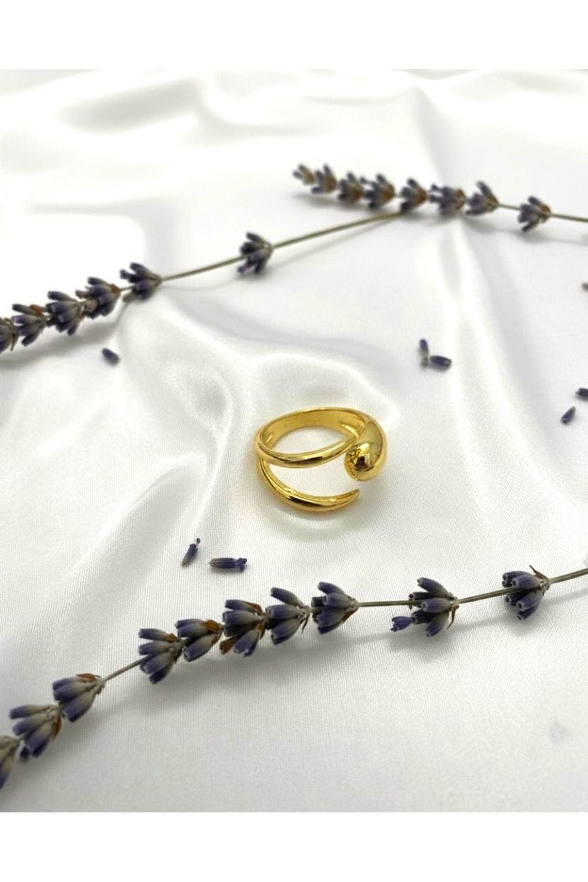 Modern Form Ayarlanabilir Yüzük Gold
