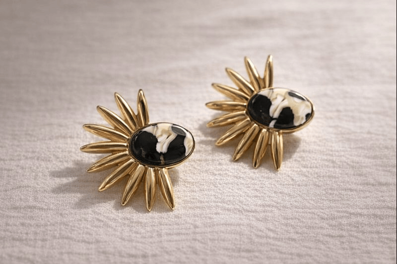 Nora 14K Gold Işıltılı Küpe