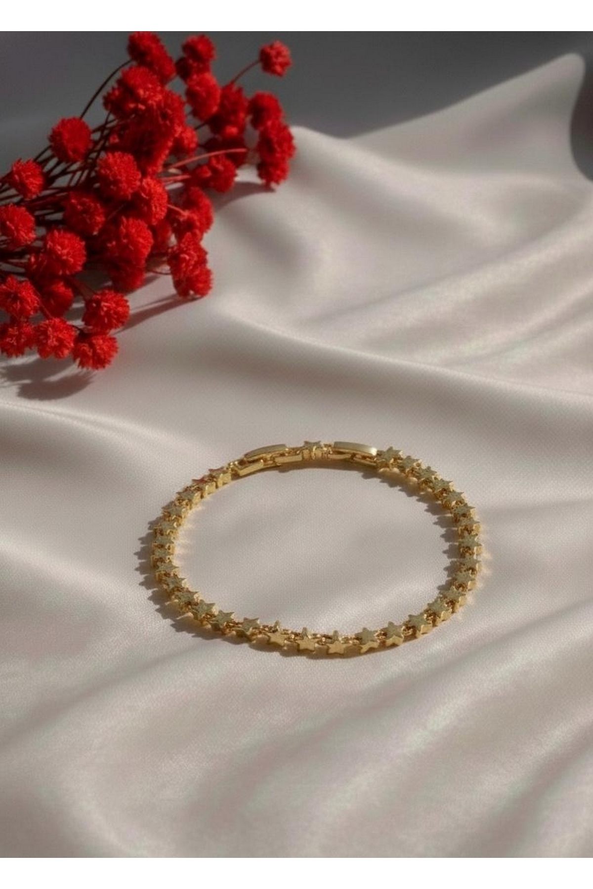 Vıp 14 K Yıldız Figürlü Kadın Bileklik Gold