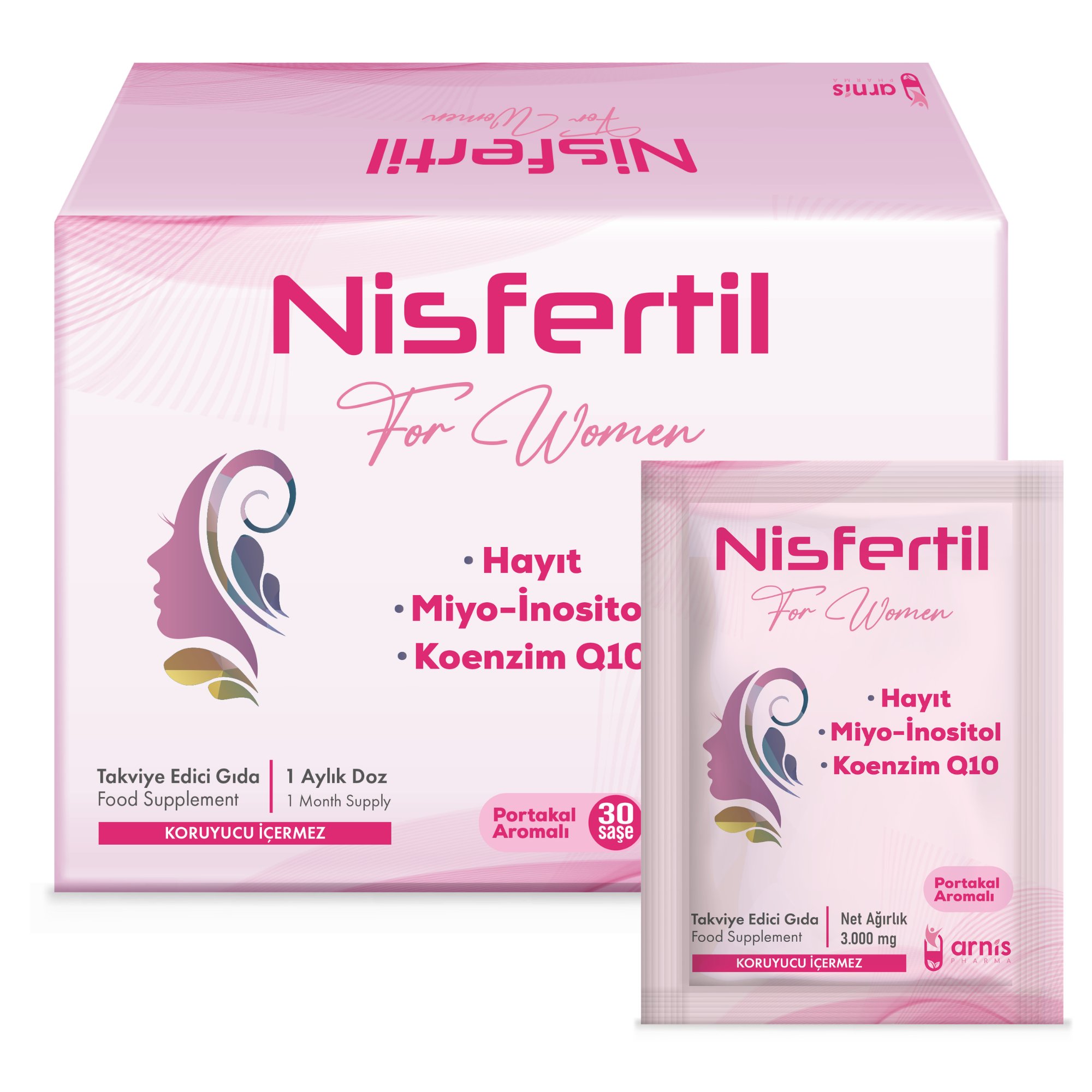 Nisfertil Hayıt Tohumu, Miyo-inositol, Koenzim Q10 ve Folik Asit Takviye Edici Gıda