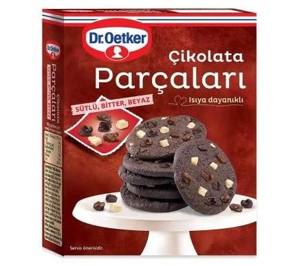DR.OETKER ÇİKOLATA PARÇALARI SÜTLÜ-BİTTER-BEYAZ 70 GR