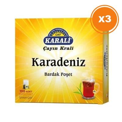 KARALİ KARADENİZ BARDAK POŞET 2 GR 100 LÜ 3 ADET