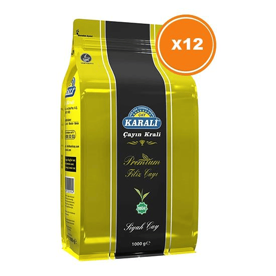 KARALİ PREMİUM FİLİZ ÇAY 1000 GR x 12 PAKET