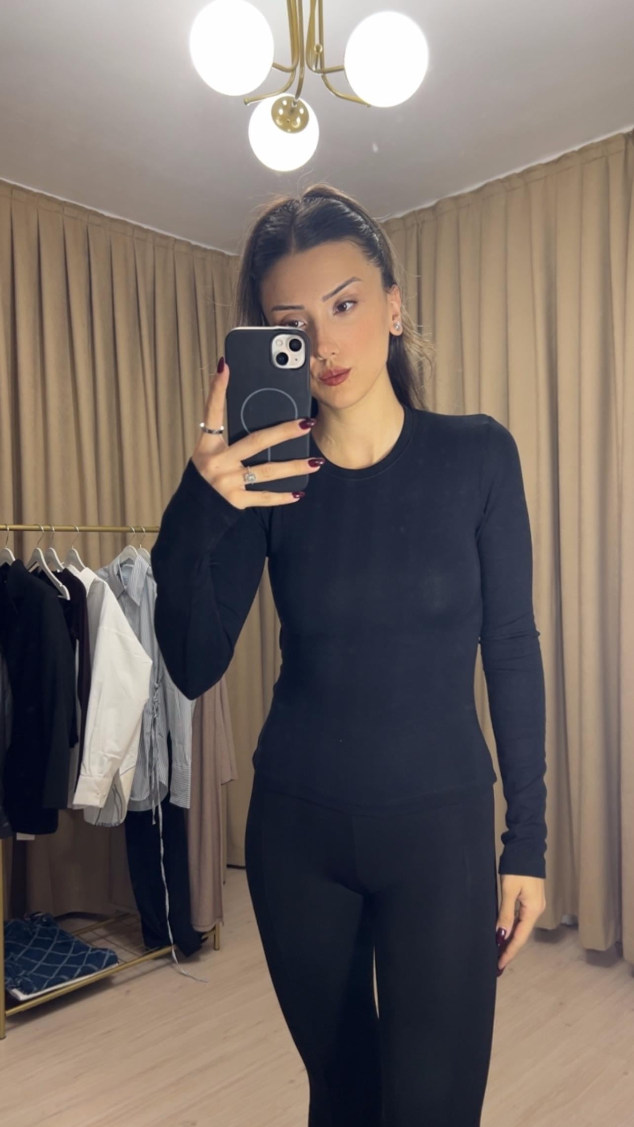 Oysh Premium Siyah Parmak Geçmeli Body