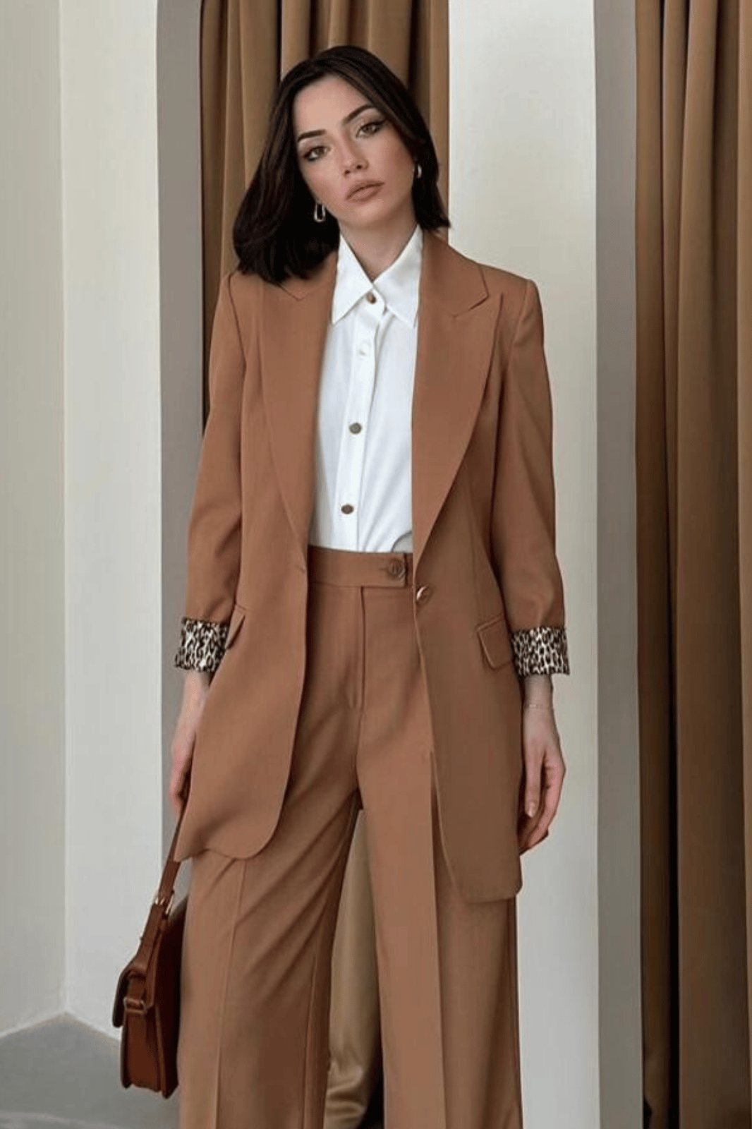 BLAZER JACKET WITH LEOPARD LINER