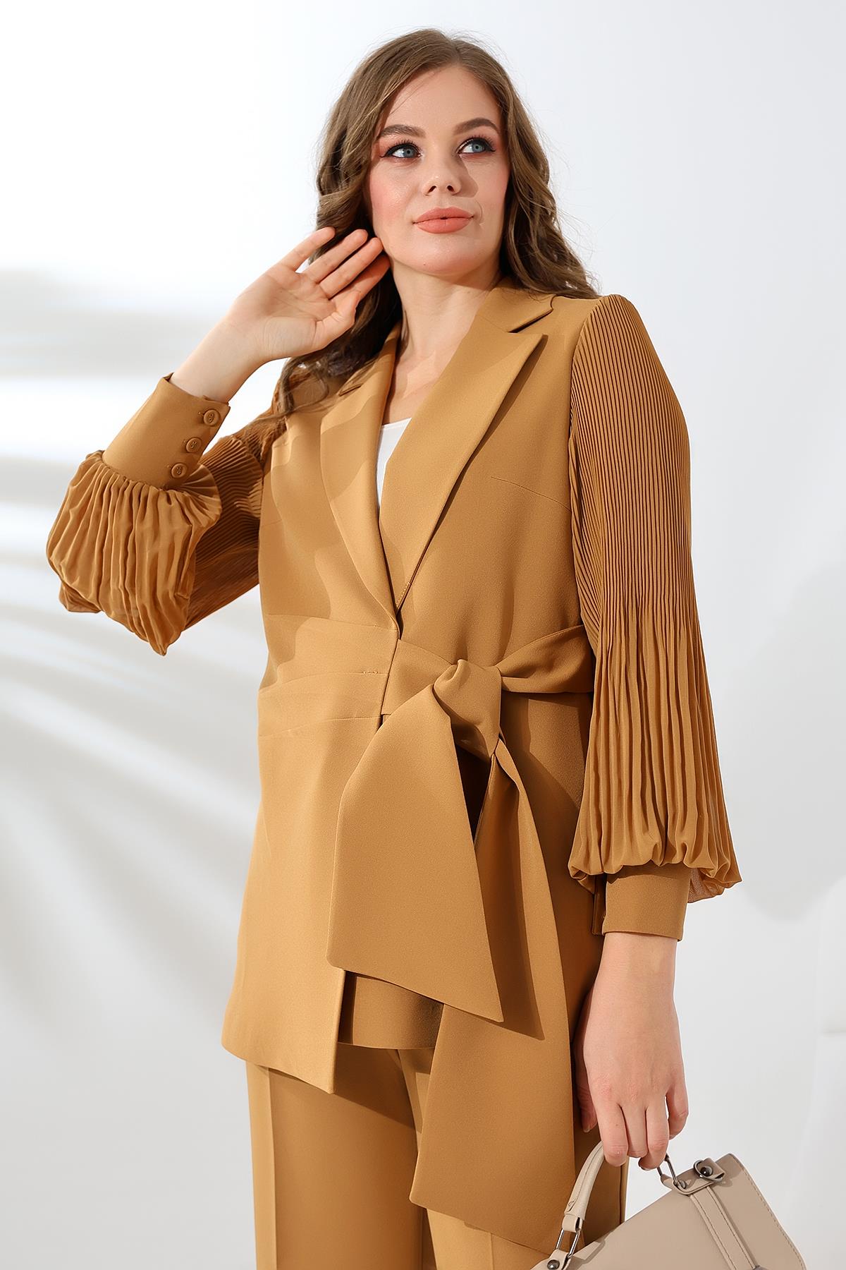 ŞİFON KOLLU İKİLİ BLAZER TAKIM
