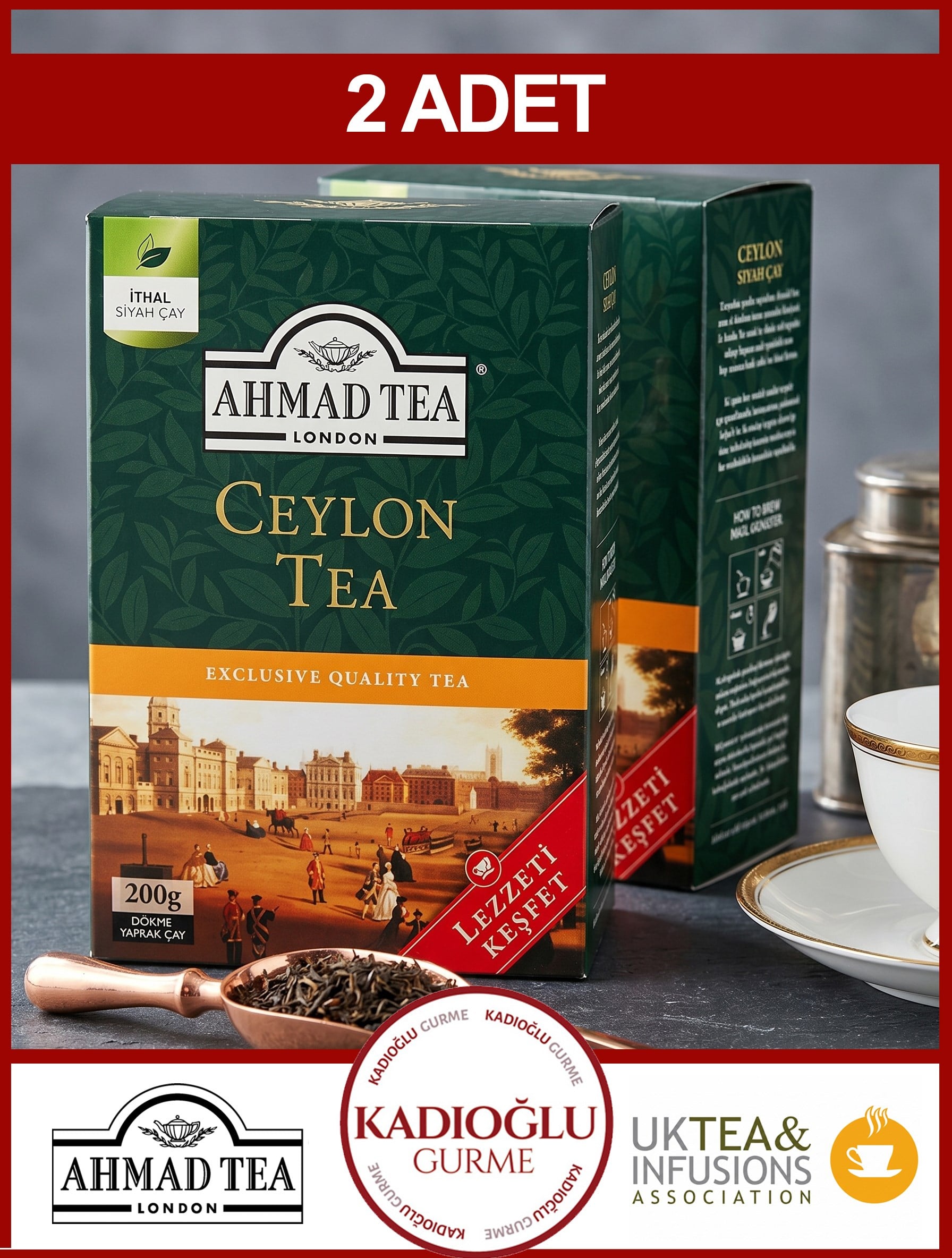 AHMAD TEA CEYLON TEA 200GR x 2 ADET