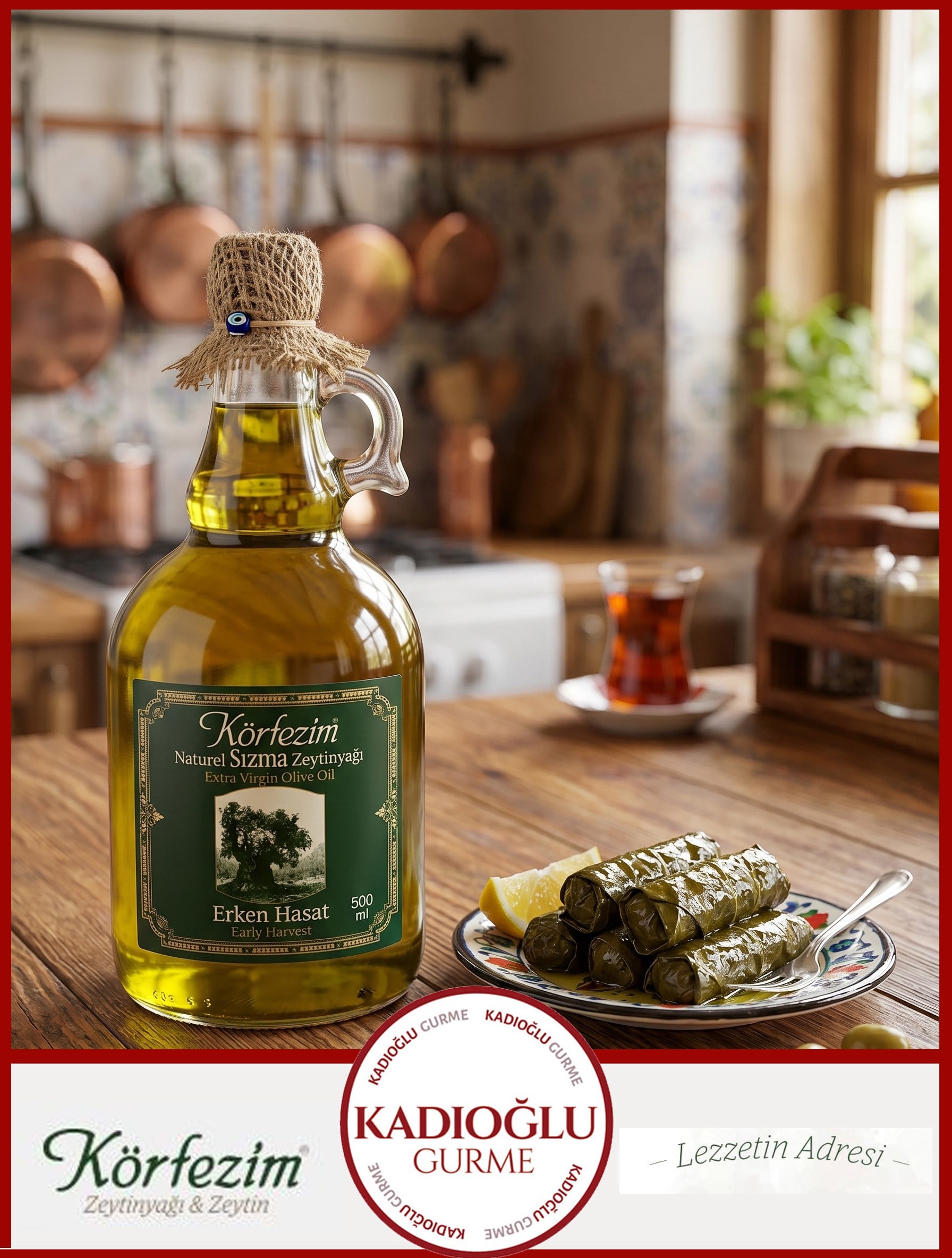 Korfezim Erken Hasat Soğuk Sıkım Zeytinyağı 500 Ml