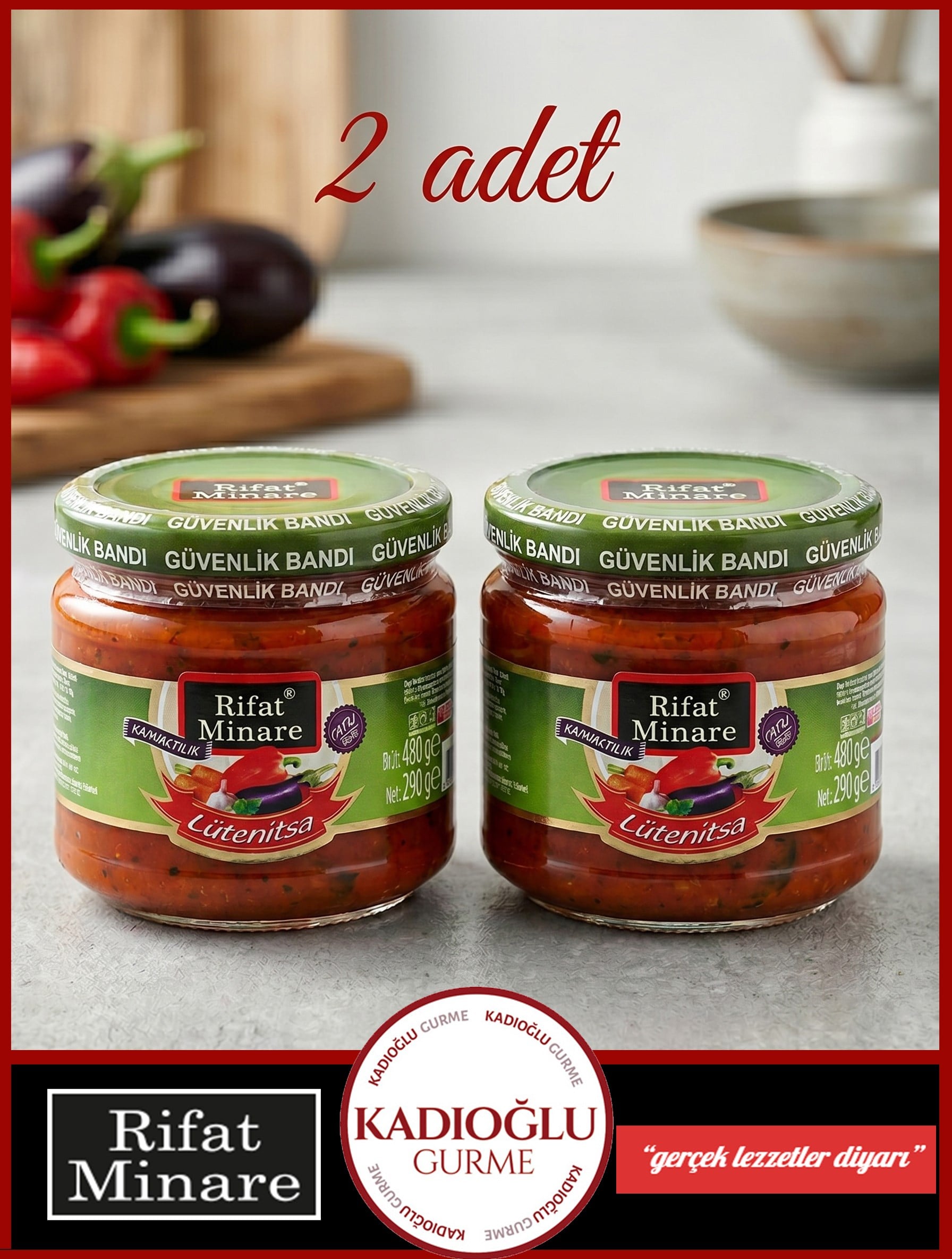 Rifat Minare Lütenitsa Kahvaltılık Tatlı Sos - (300 GR X 2 ADET)