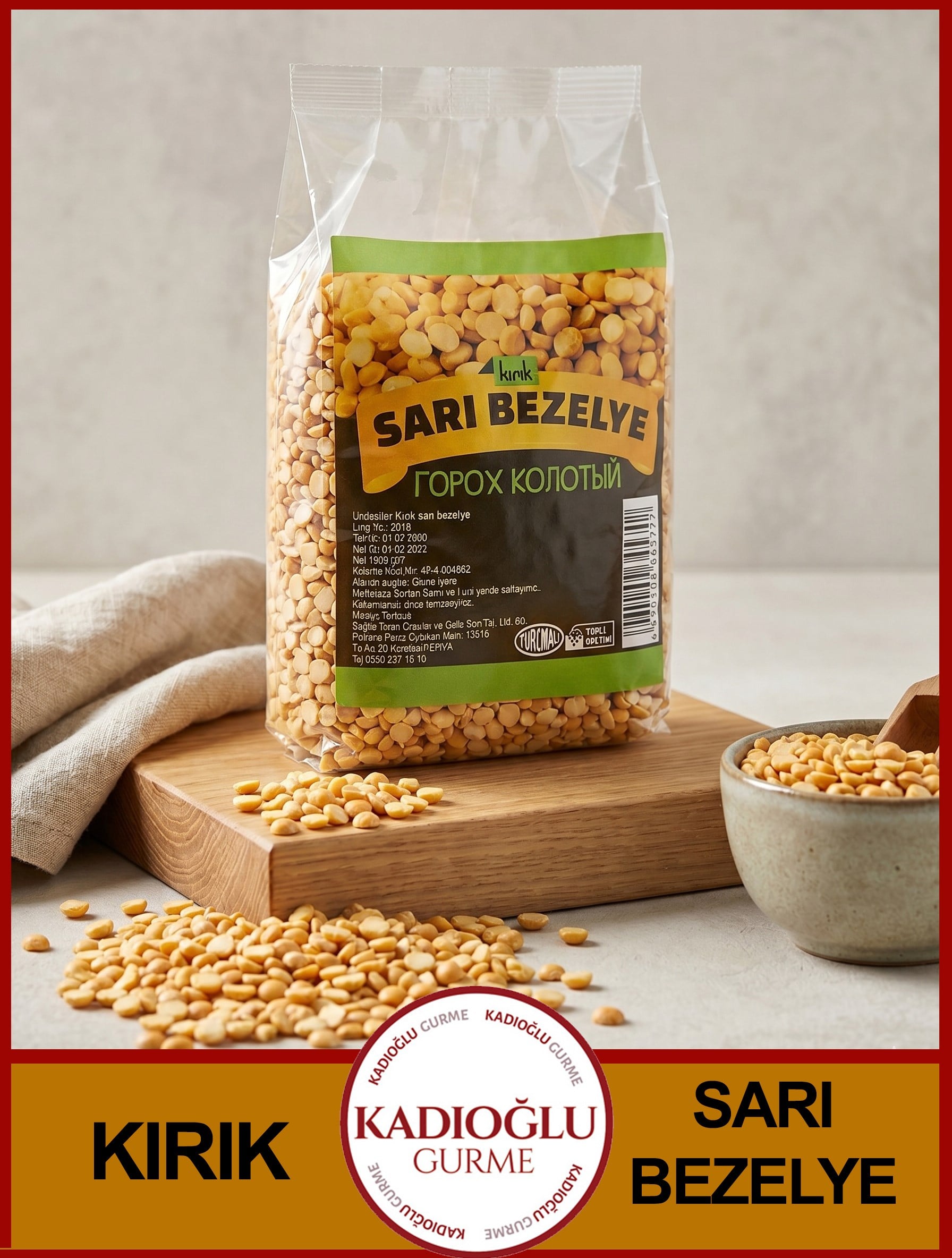Sarı Kırık Bezelye 1 Kg