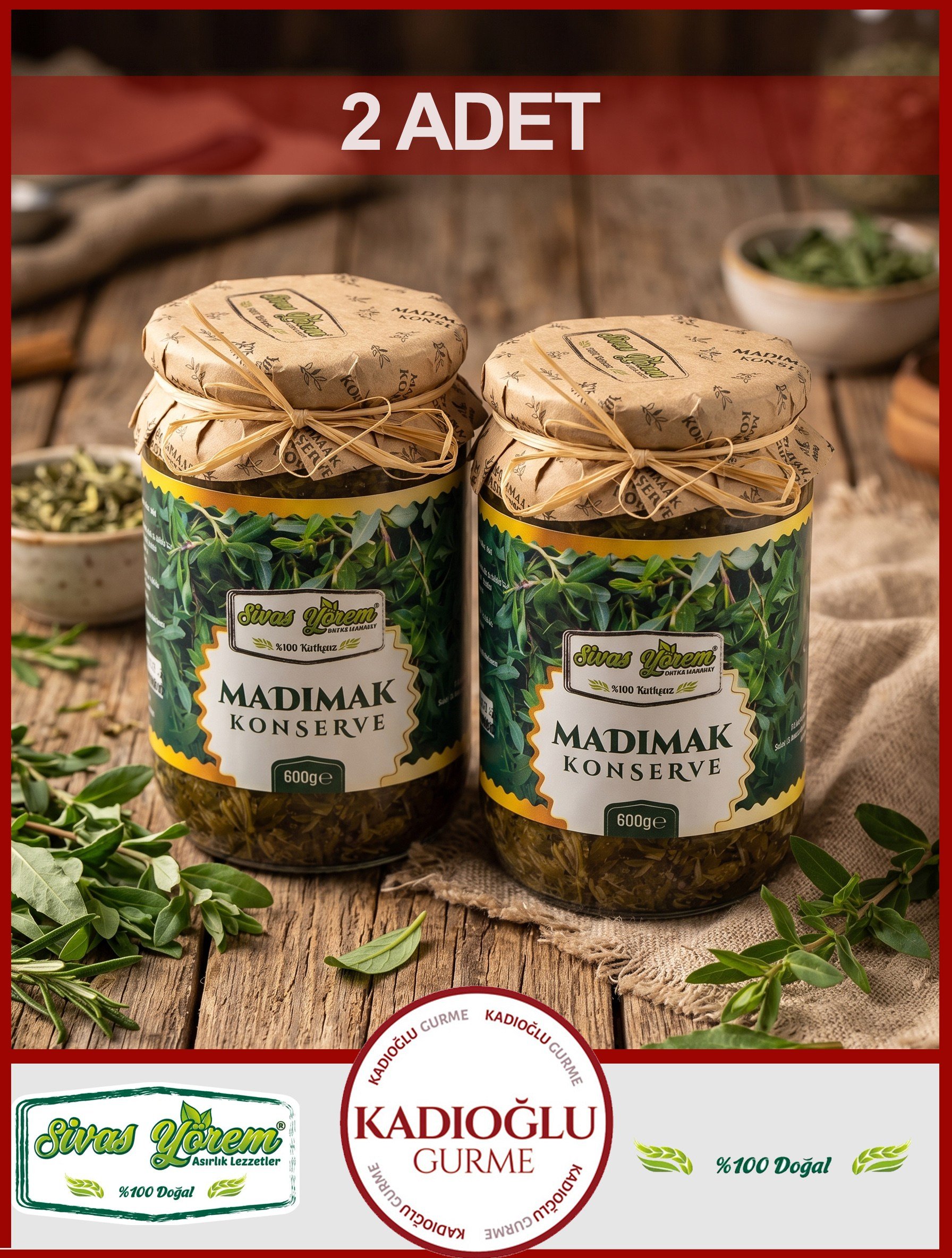 Sivas Yörem Madımak Konservesi 600 gr X 2 Adet