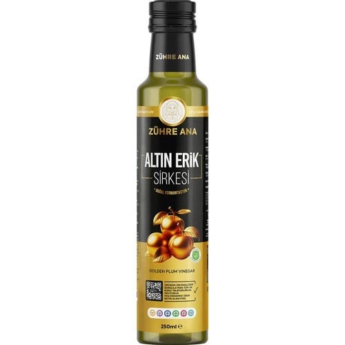 Zühre Ana Mirabelle Altın Erik Sirkesi Doğal Fermantasyon Prebiyotik Form Sirkesi 250 ml