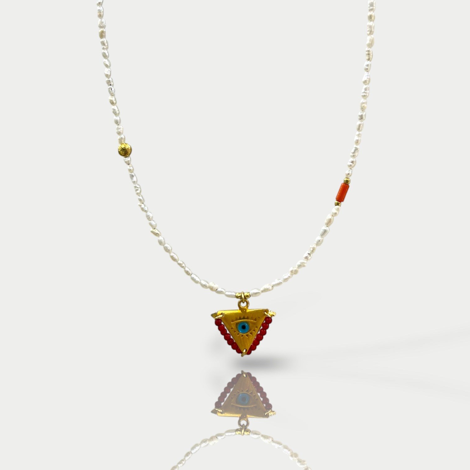 İnci ve Mervan Taşlı Gümüş Choker