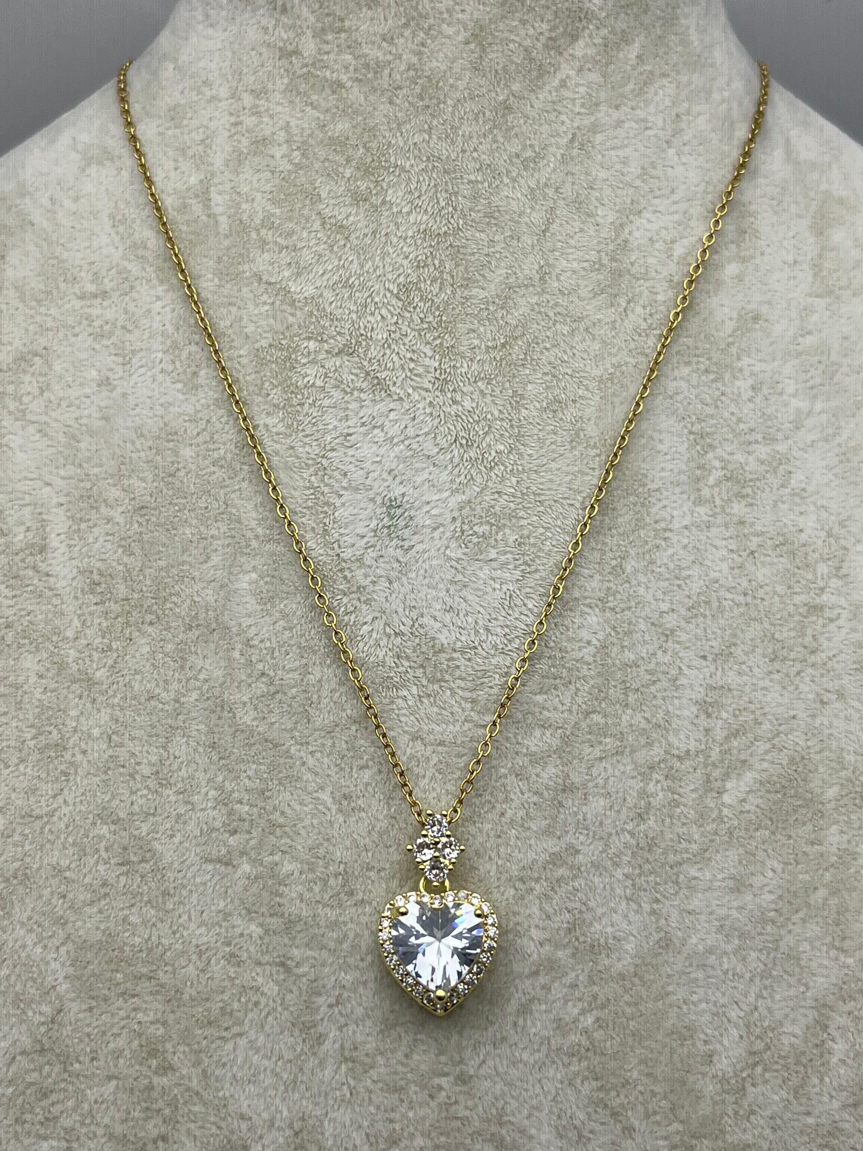 26kly99 -Steel Queen Heart Necklace