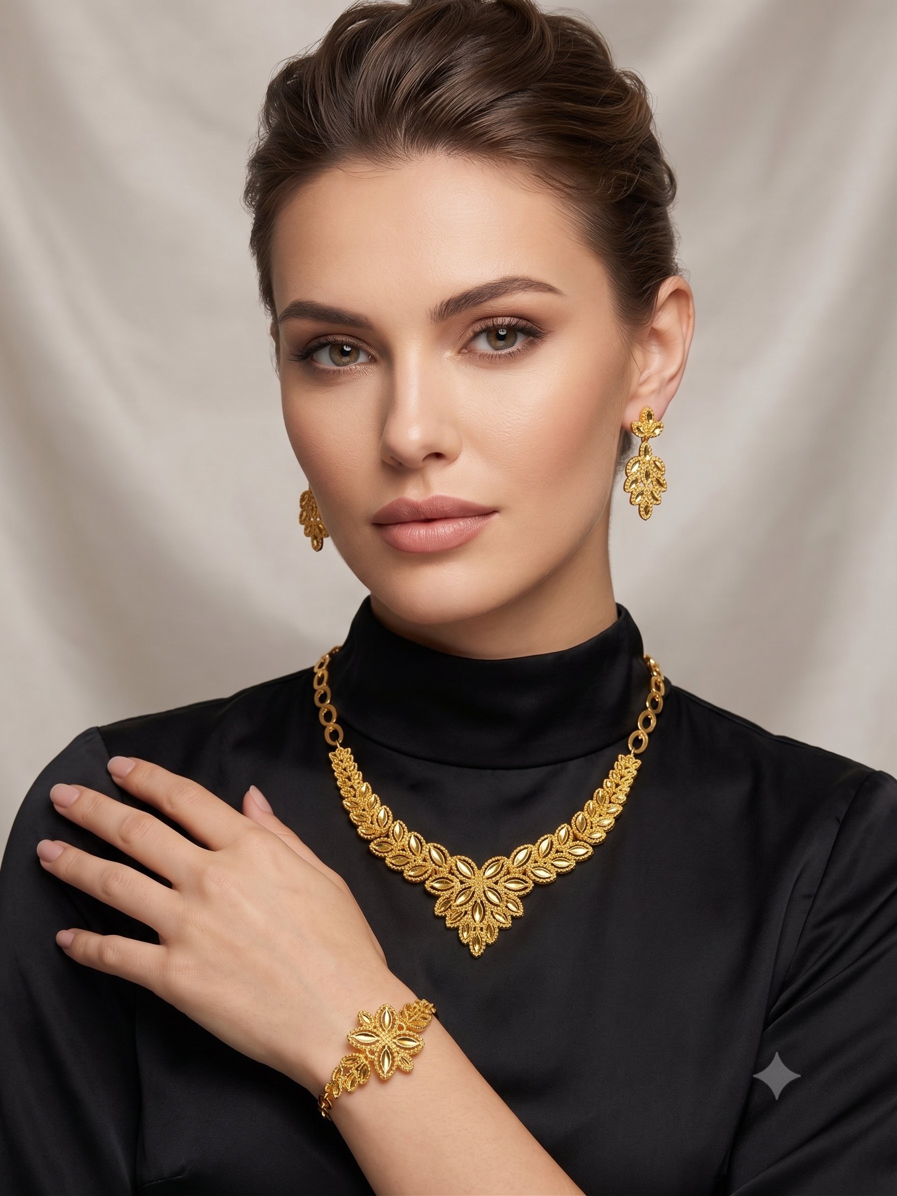 Altın Kaplama Defne Buketi Set 26_22ks35