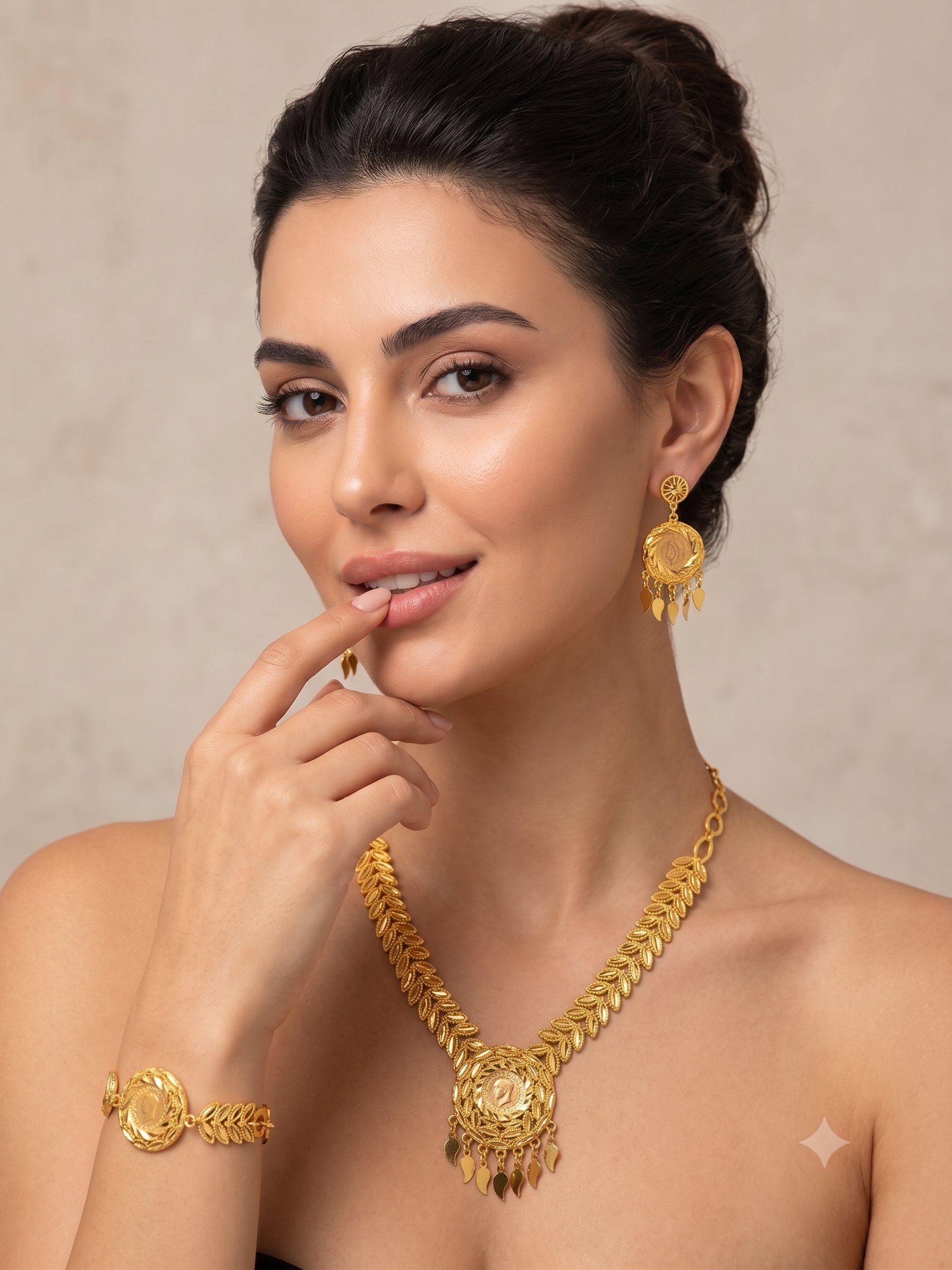 Altın Kaplama Gül Demeti Set 26_22ks30