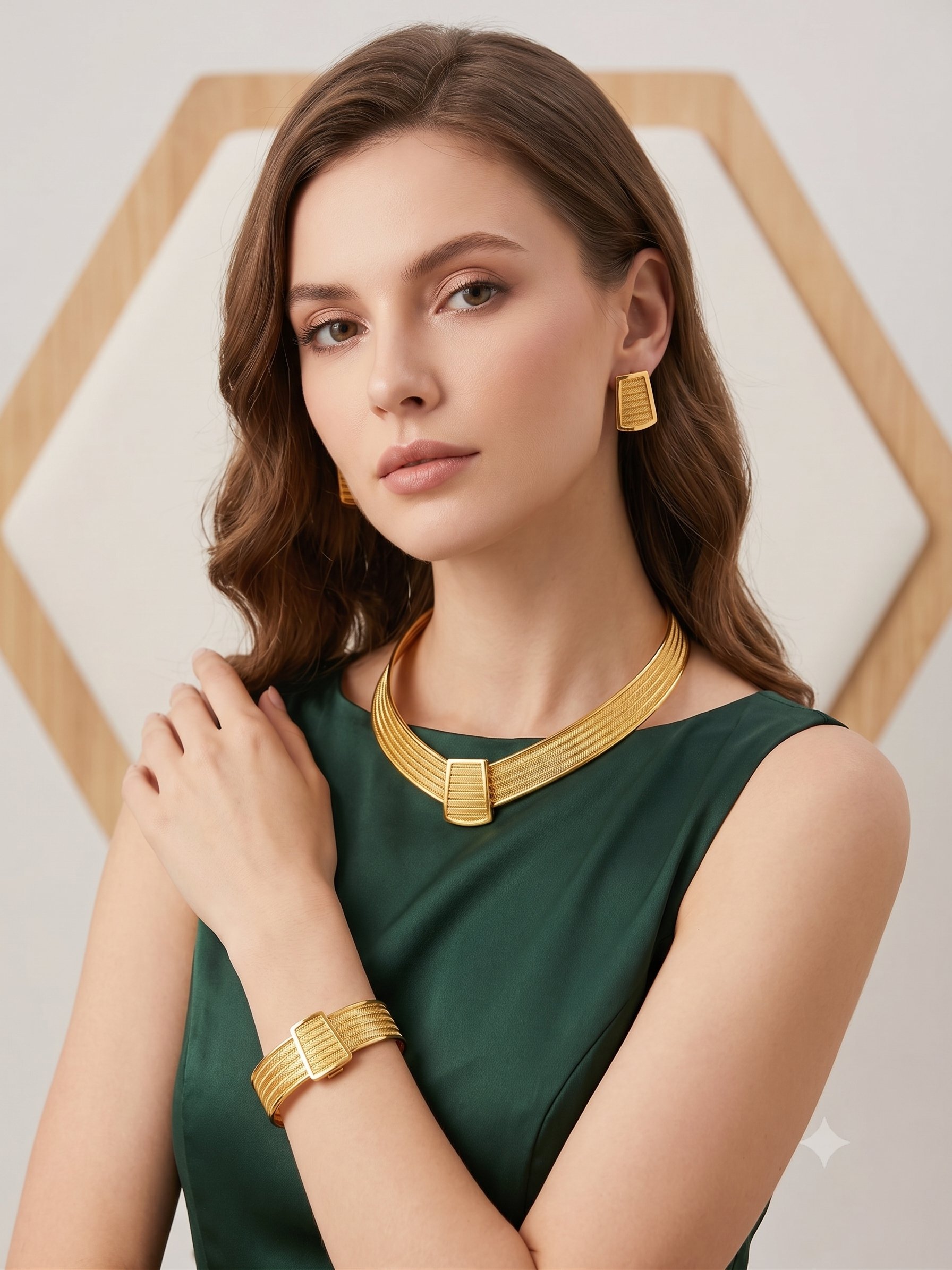 Altın Kaplama Nefertiti Set 26_22ks14