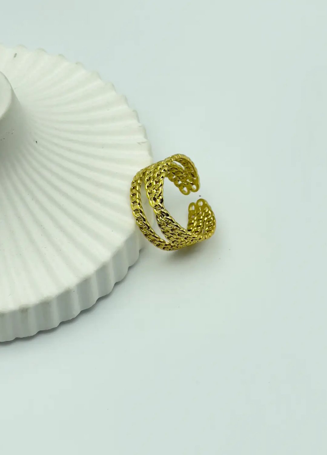 Çelik Gold Ayarlanabilir Yüzük