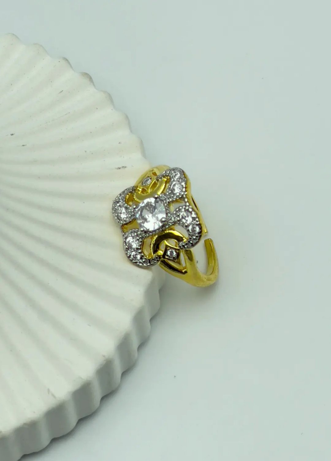 Çelik Gold Ayarlanabilir Yüzük
