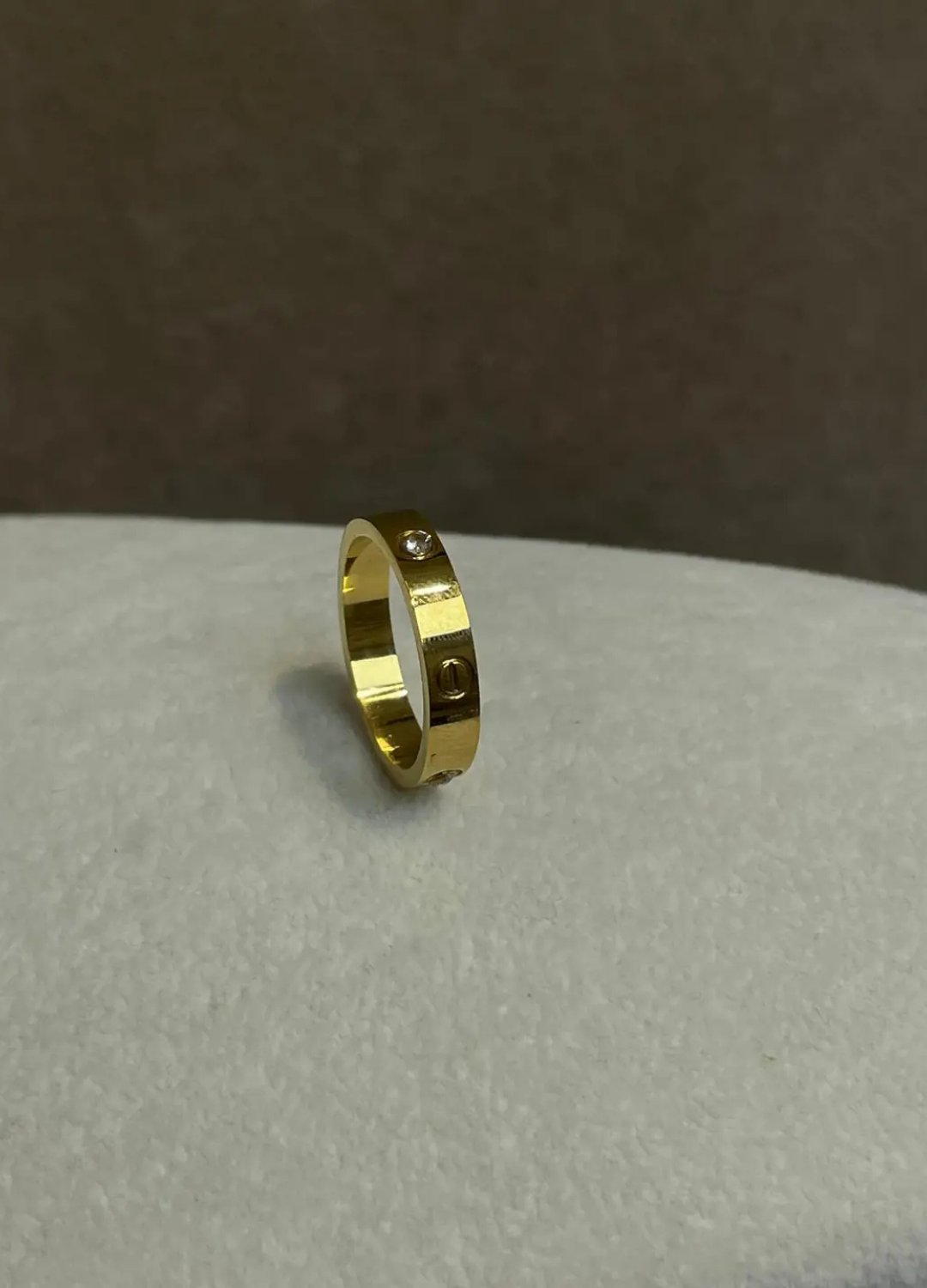 Çelik Gold Ayarlanabilir Yüzük
