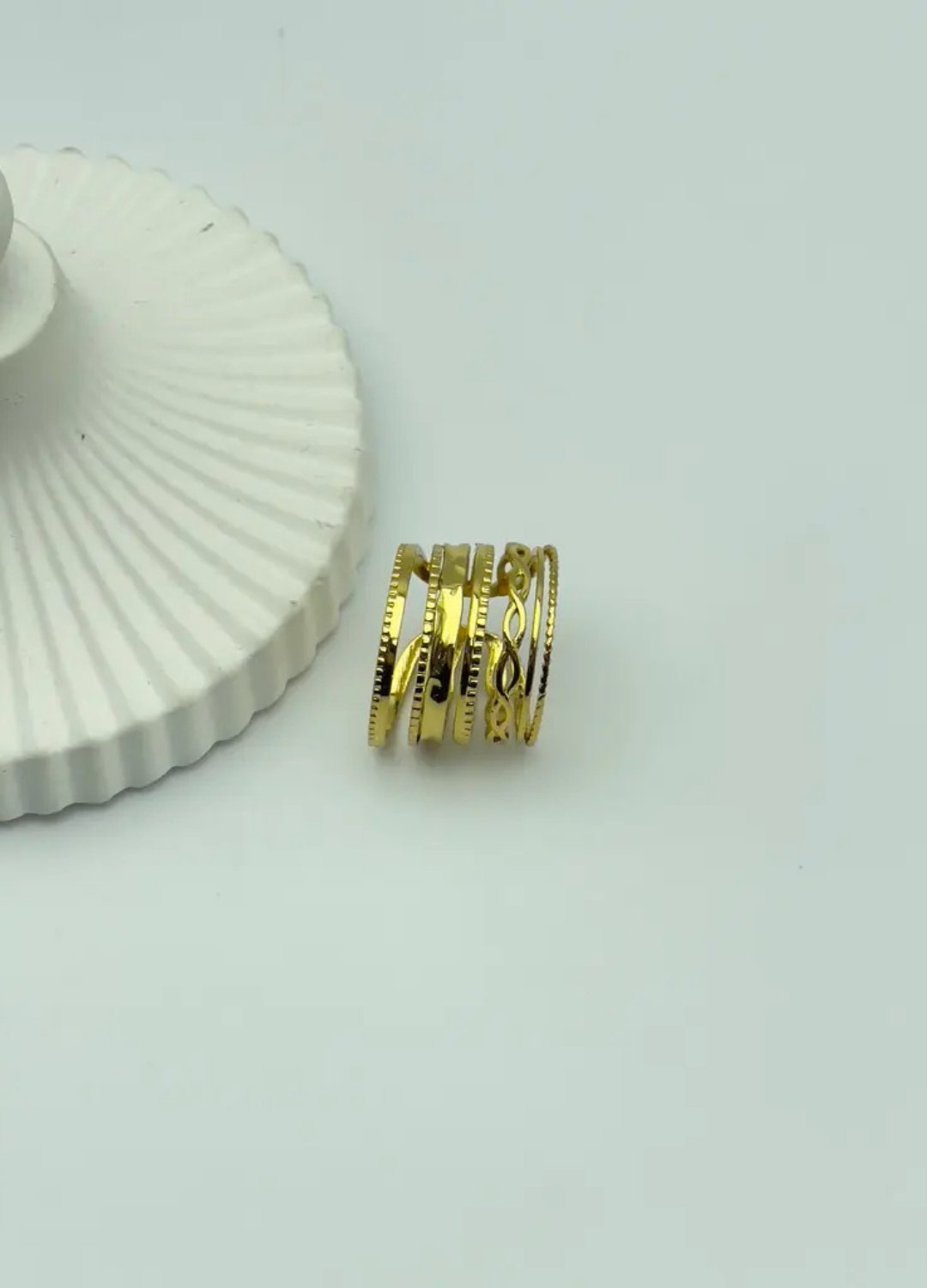 Çelik Gold Ayarlanabilir Yüzük