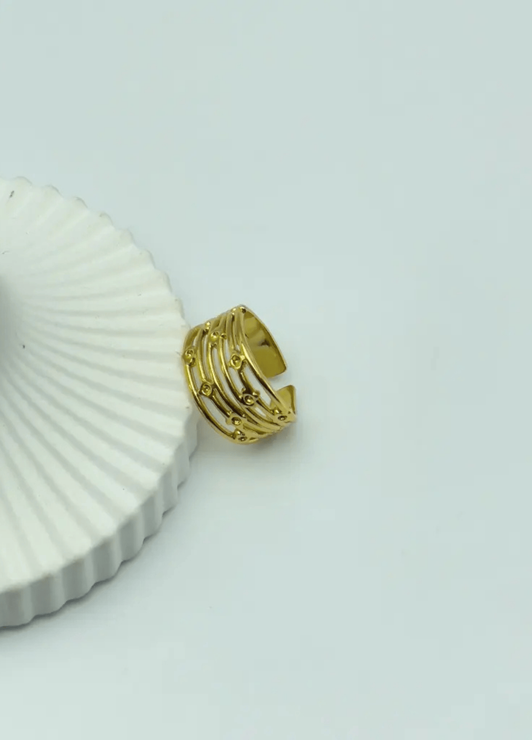 Çelik Gold Ayarlanabilir Yüzük