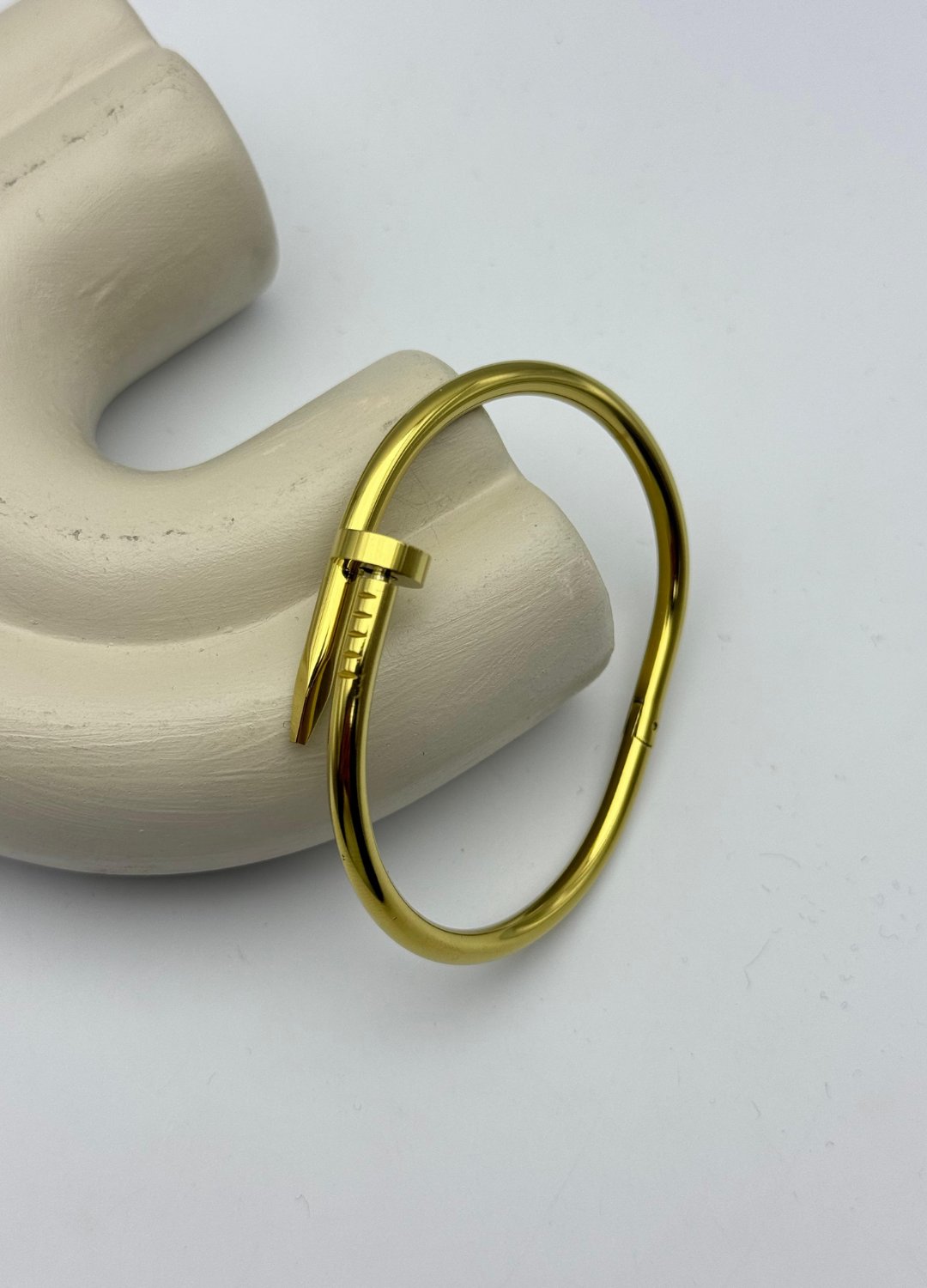 Çelik Gold Çivi Tasarım Kelepçe - 26klp54
