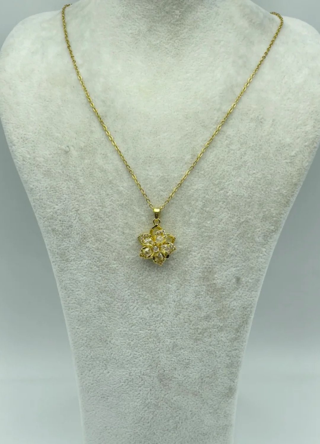 Çelik Gold Dönen Kolye - 25-ctr114