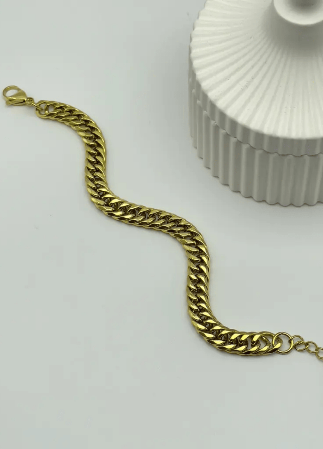 Çelik Gold Halka Bileklik - 25-blk100