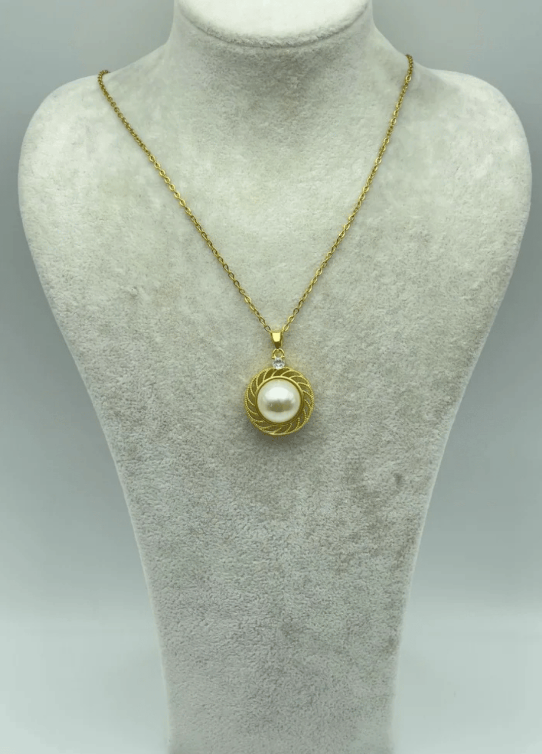 Çelik Gold İnci Kolye - 25-ctr108
