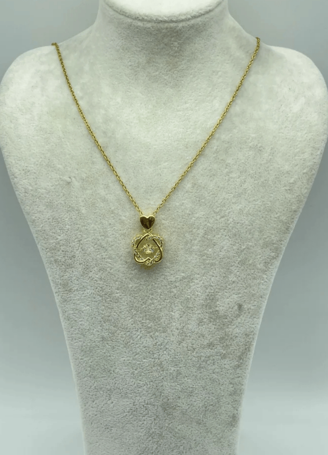 Çelik Gold Kalpli Kolye - 25-ctr133