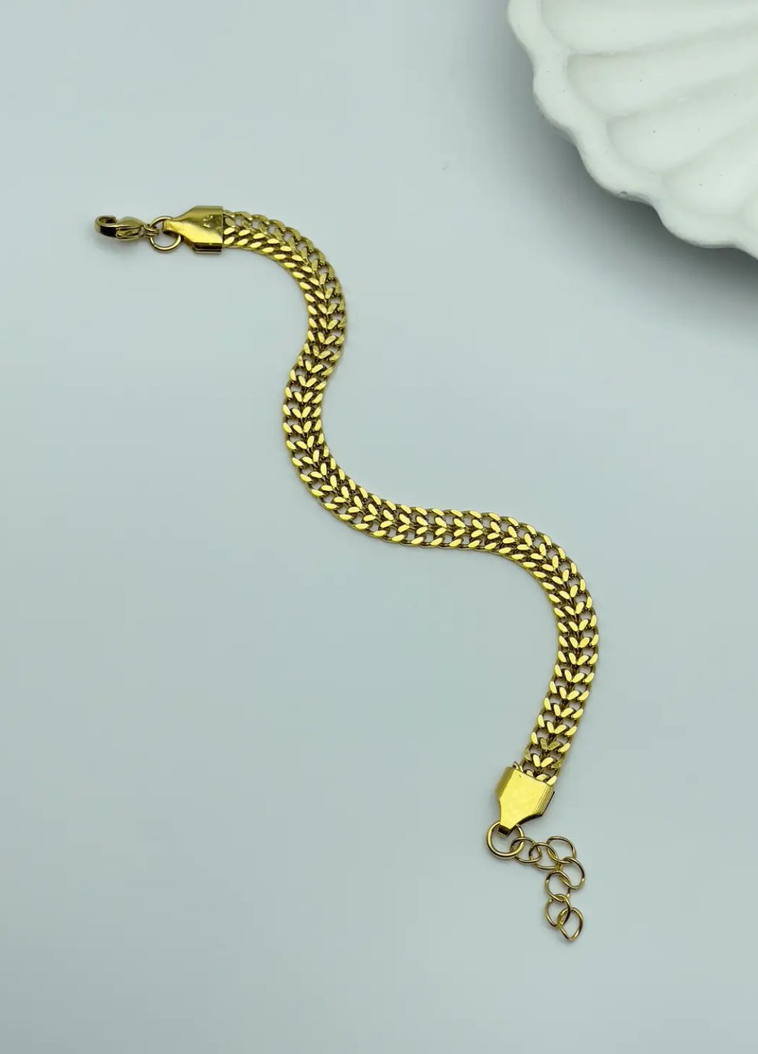 Çelik Gold Örme Bileklik 3mm - 25-blk34