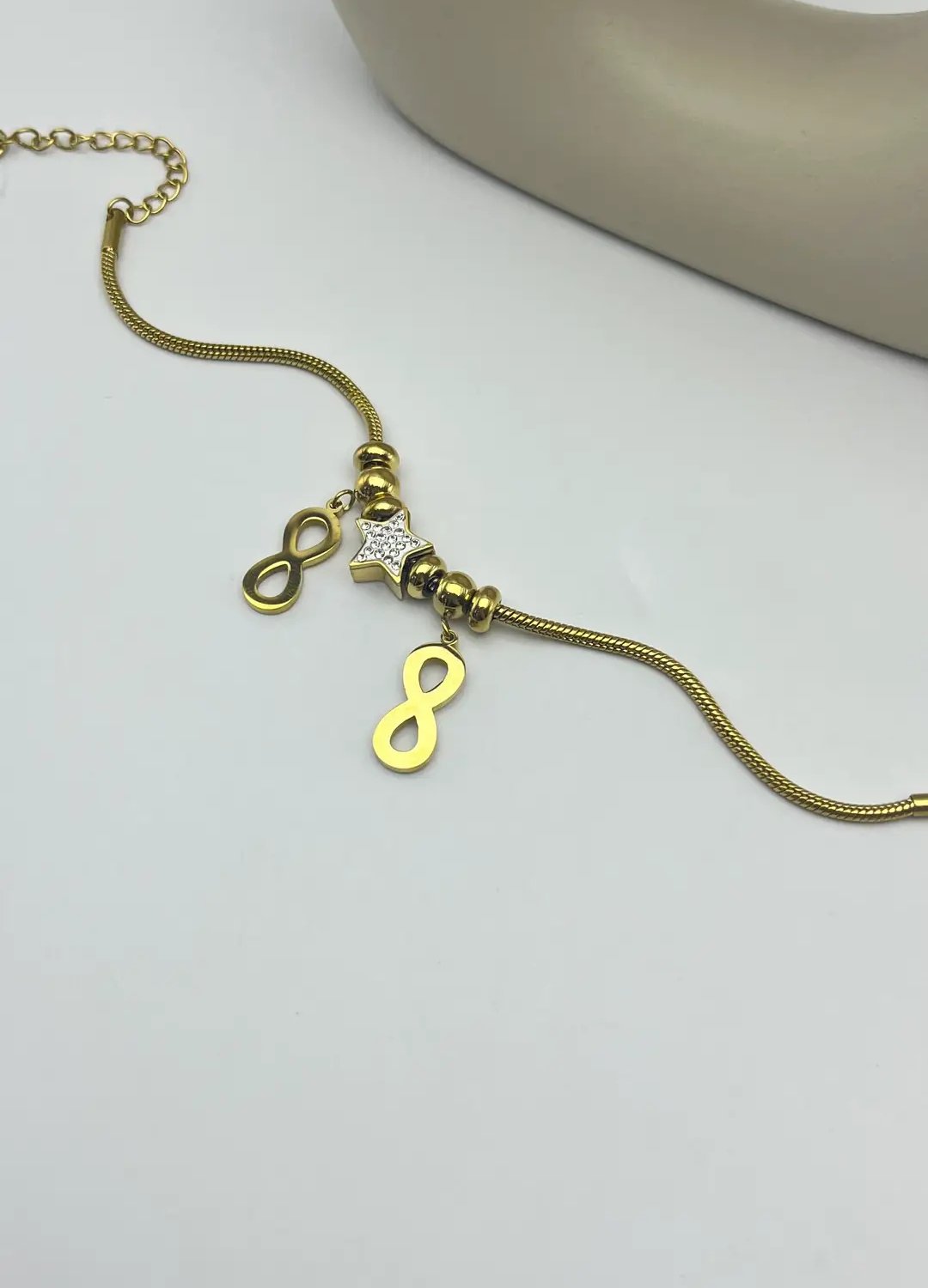 Çelik Gold Sonsuzluk Bileklik - 25-blk166