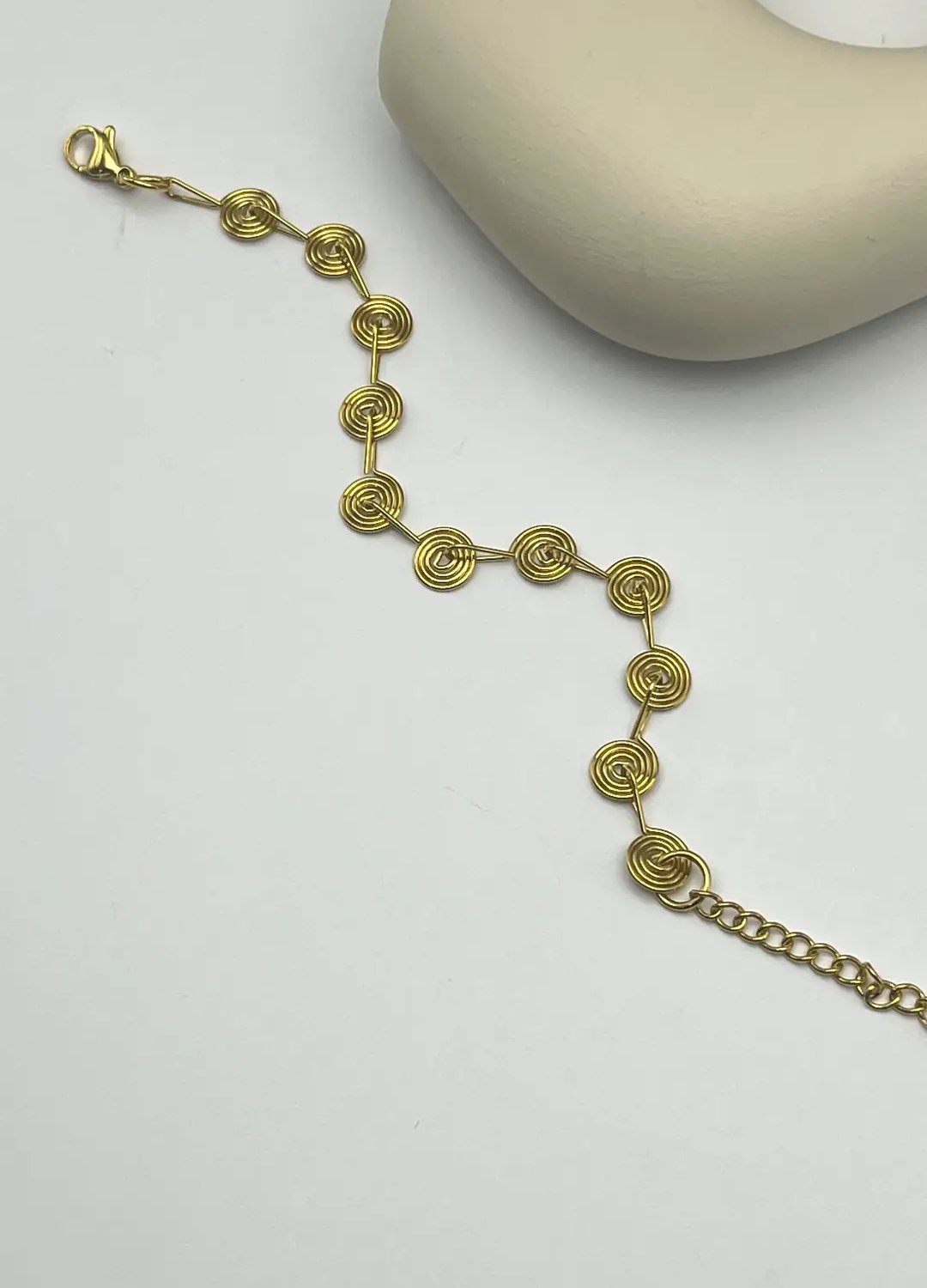 Çelik Gold Tasarım Bileklik - 25-blk137