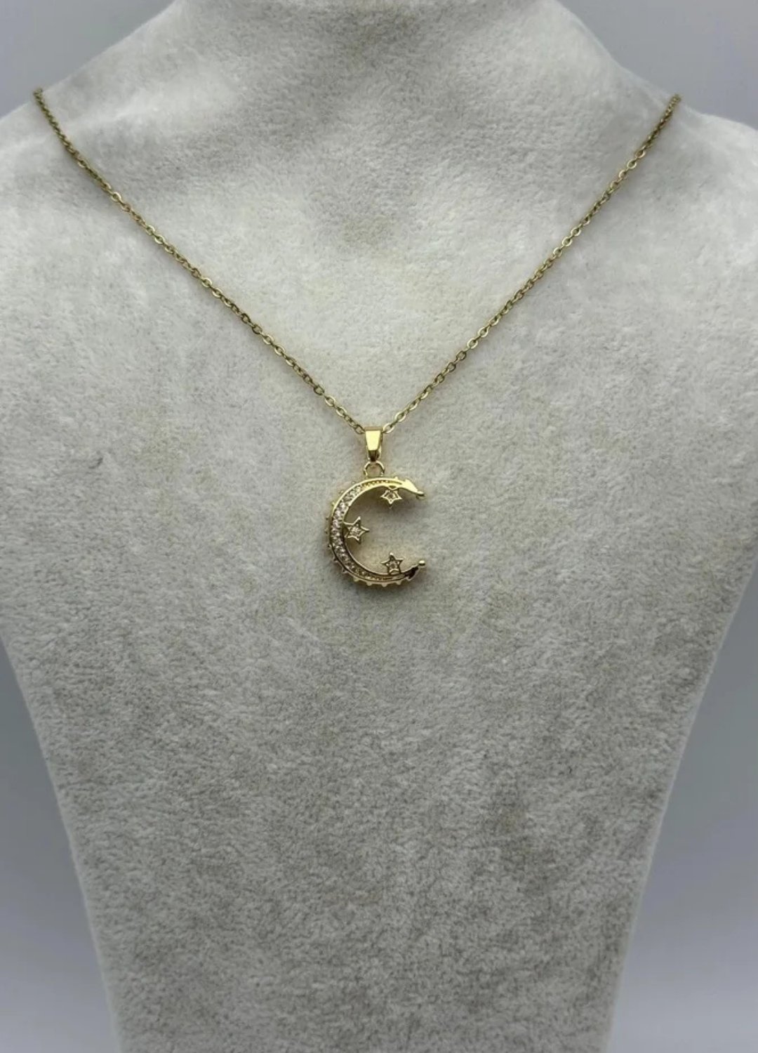 Çelik Gold Yarım Ay Kolye - 25-ctr284