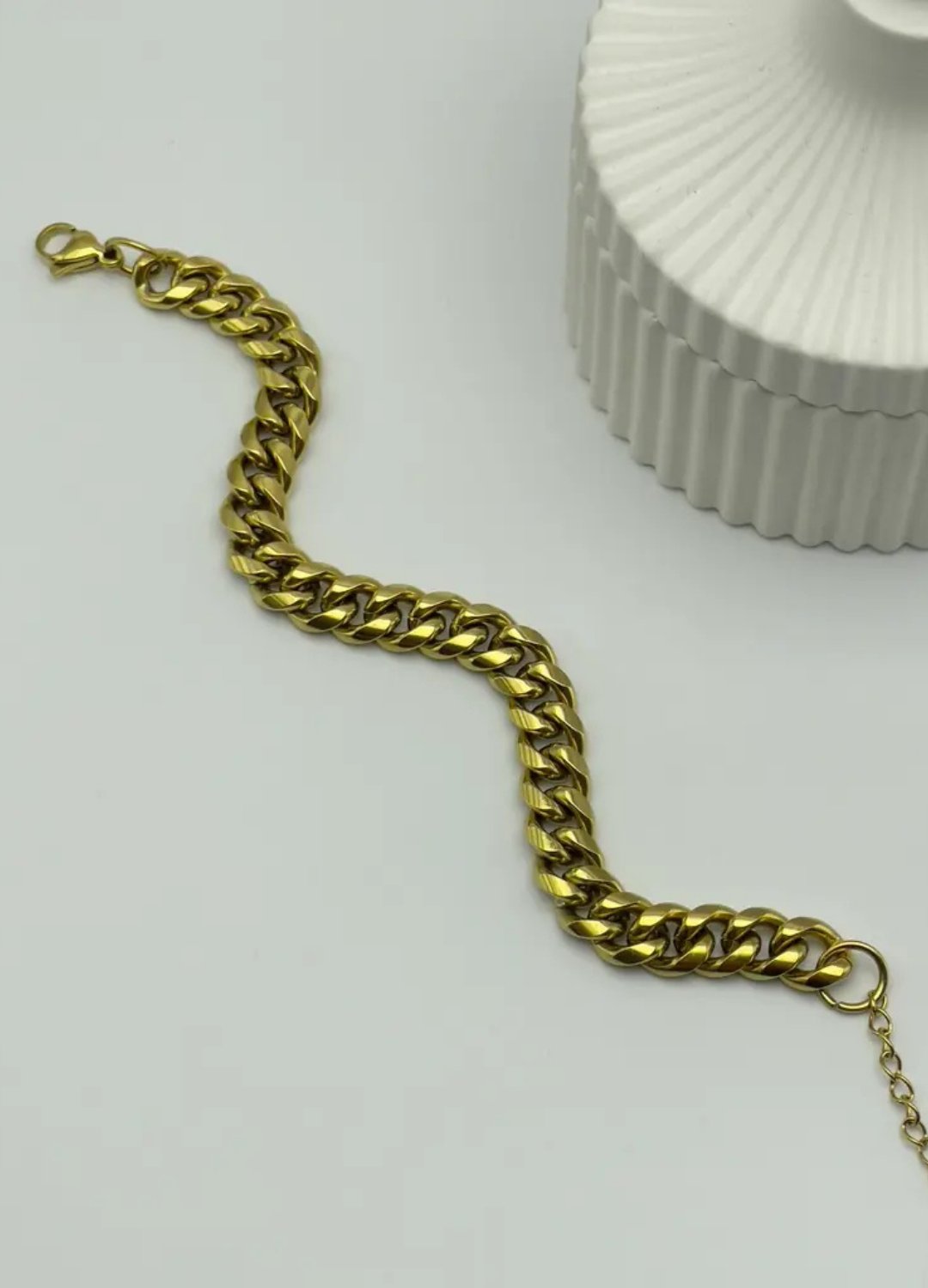 Çelik Gold Zincir Bileklik - 25-blk101