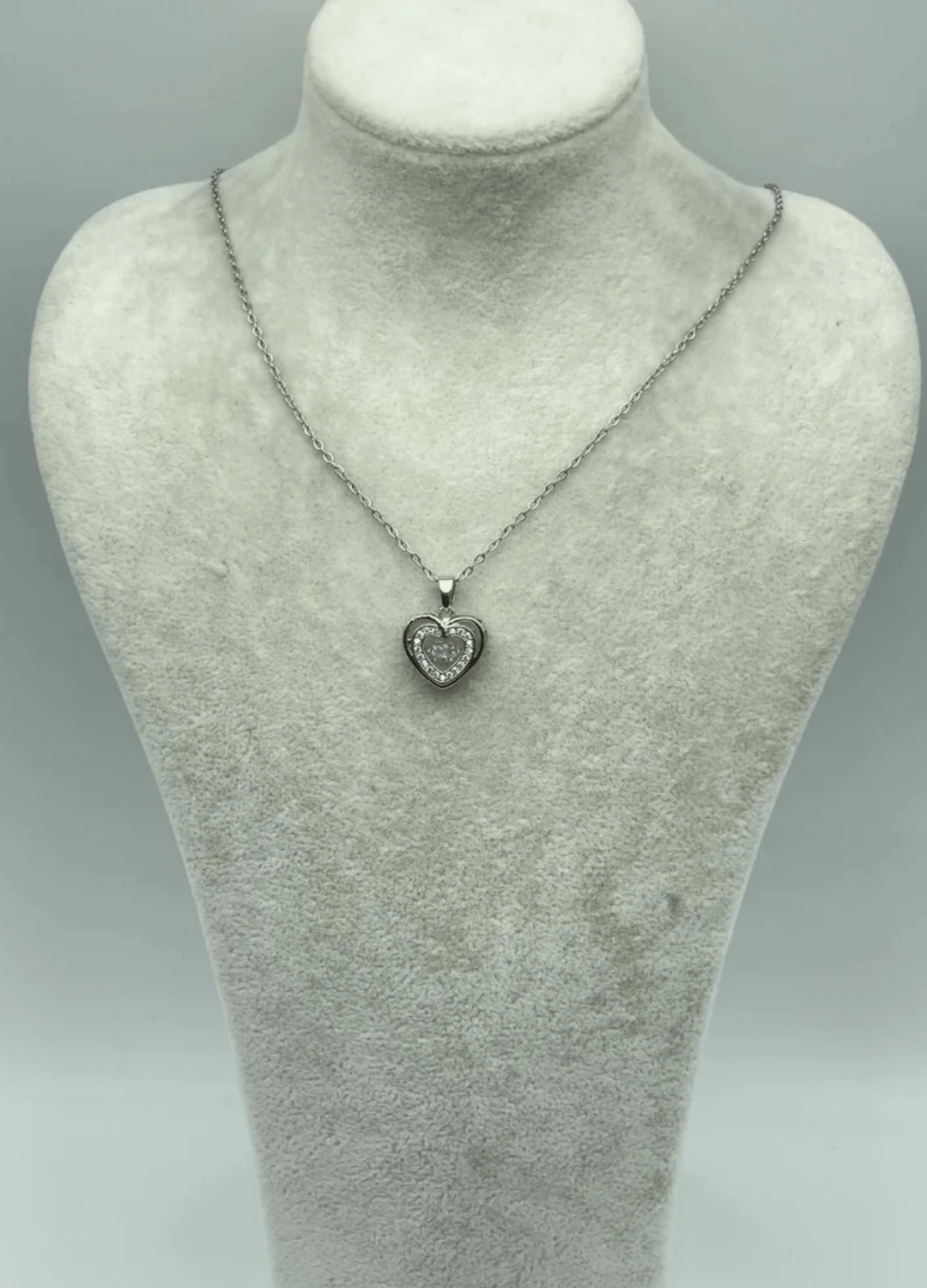 Çelik Silver Kalp Kolye - 25-ctr169