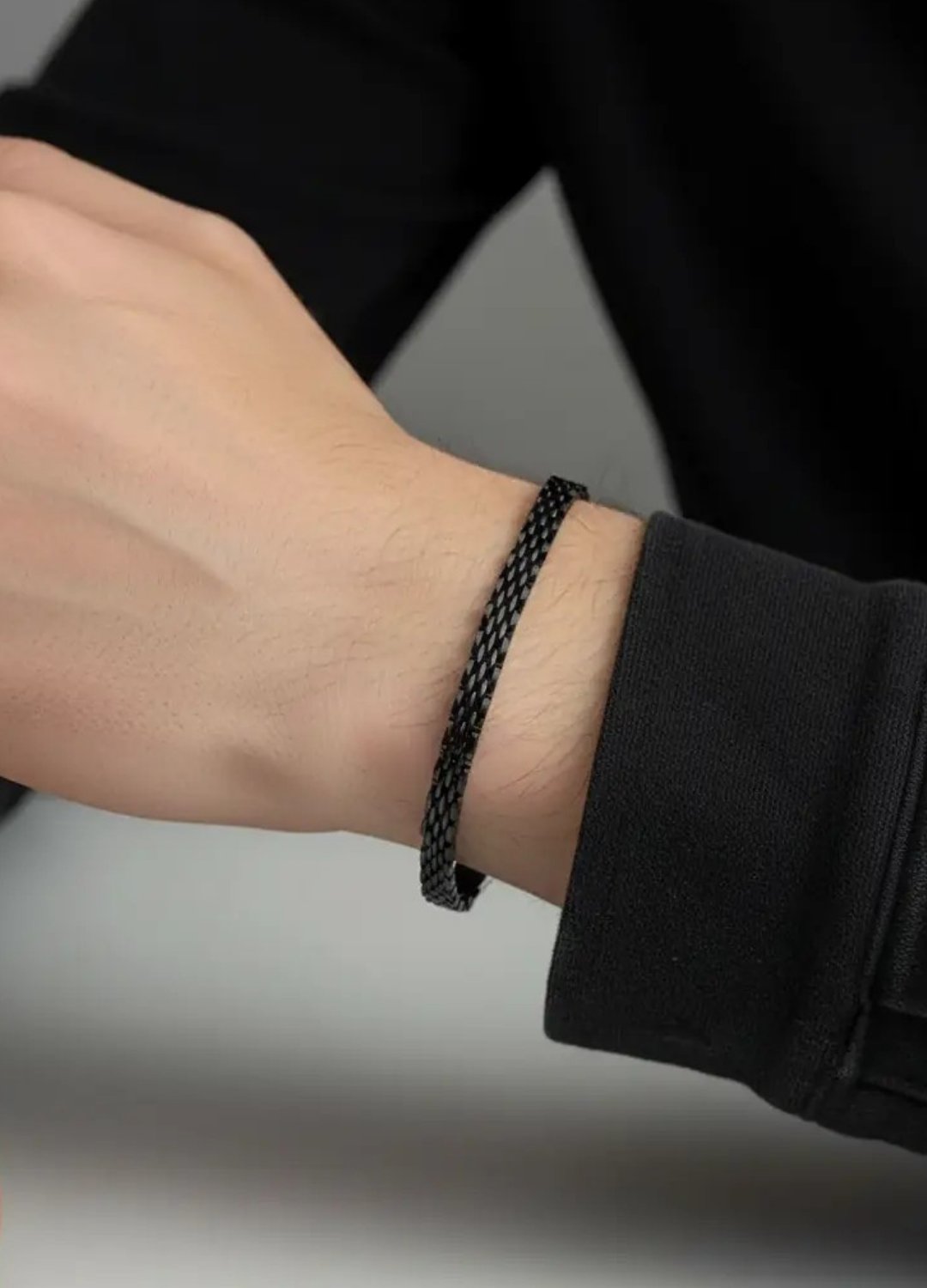Çelik Siyah Erkek Rolex Bileklik - 26blke05