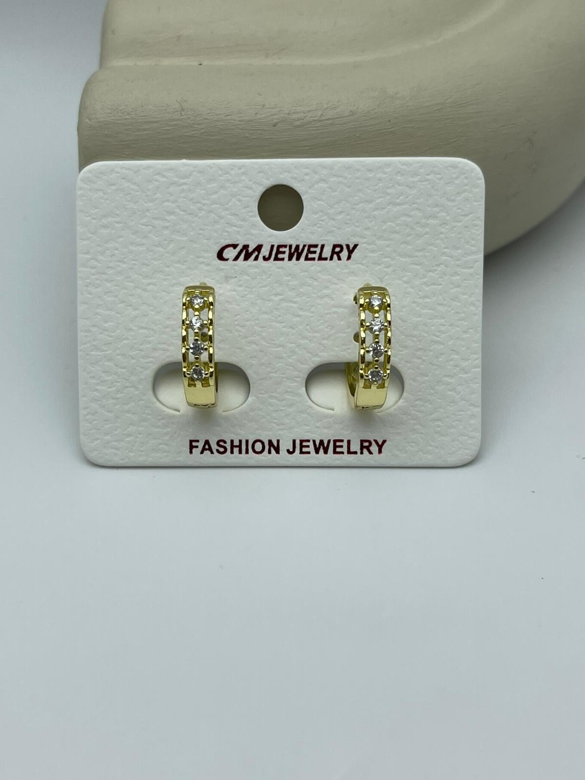 CM Taşlı Gold Küpe - 26cmkp02