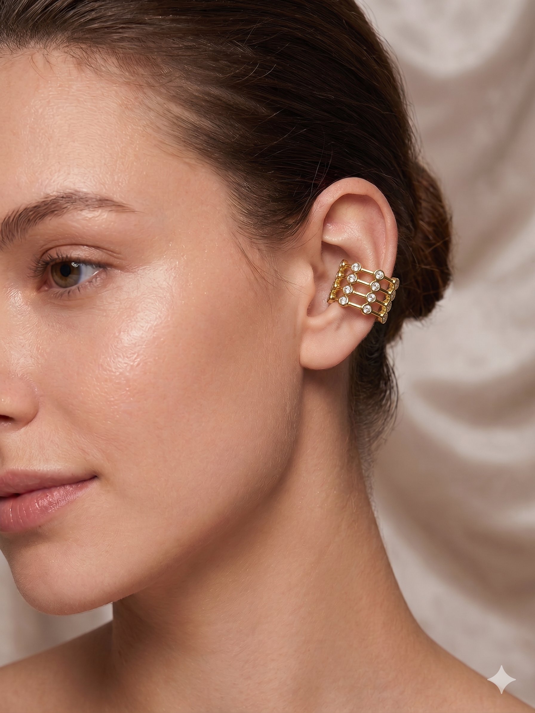 Çok Sıralı VIP Gold Ear Cuff